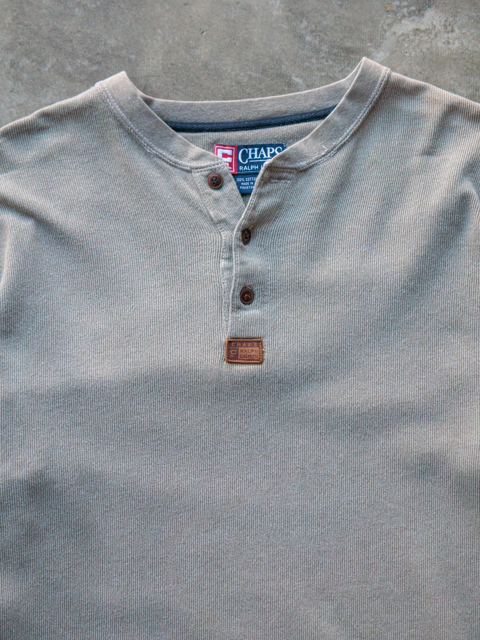 Vintage 90s Khaki Chaps Ralph Lauren Long Sleeve (L)