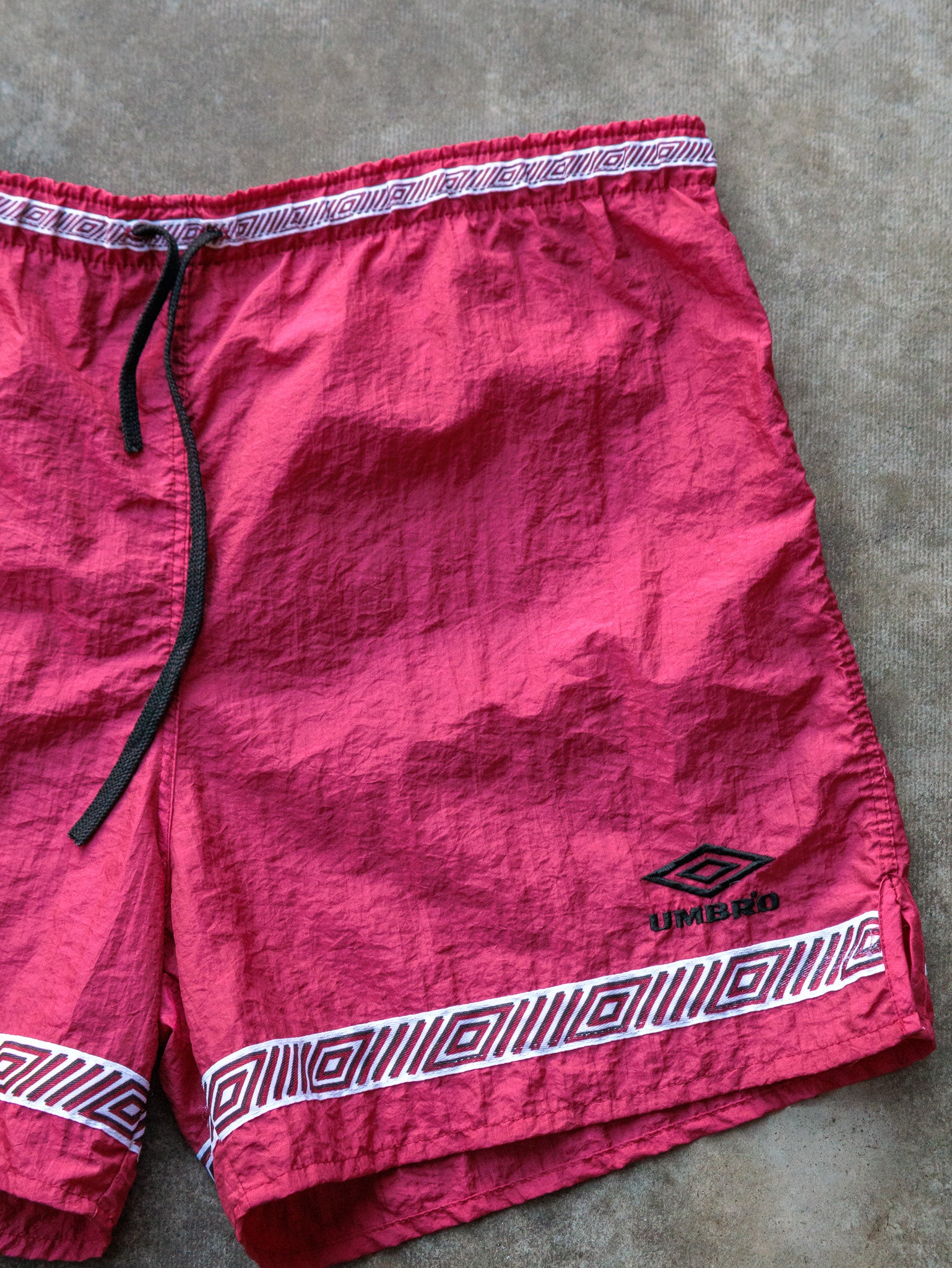 Vintage 90s Maroon Umbro Swim Shorts (L)