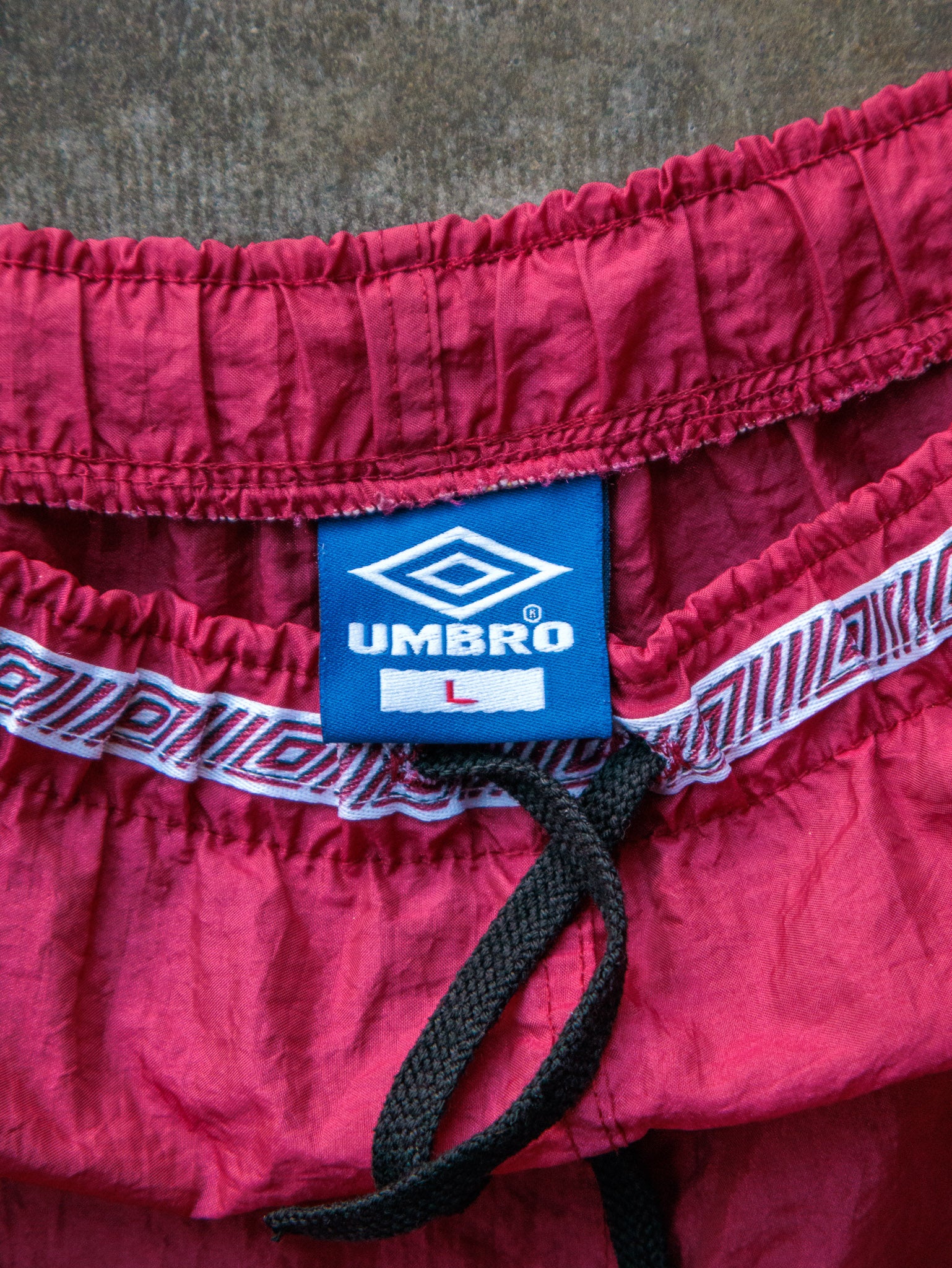 Vintage 90s Maroon Umbro Swim Shorts (L)