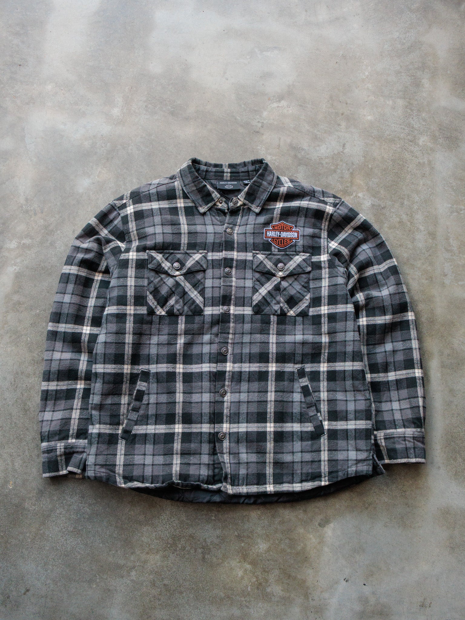 Vintage Plaid Harley-Davidson Shirt Jacket (XL)