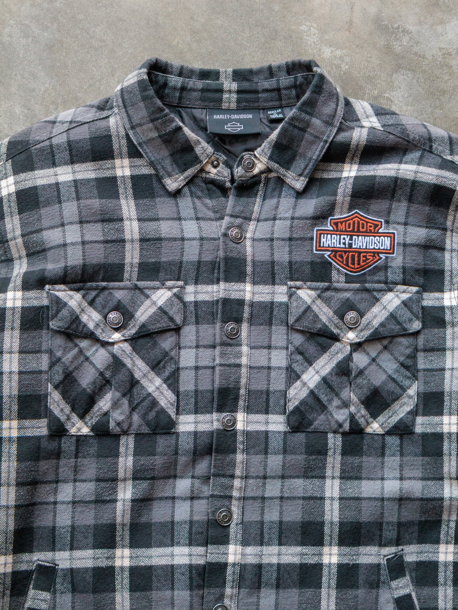 Vintage Plaid Harley-Davidson Shirt Jacket (XL)