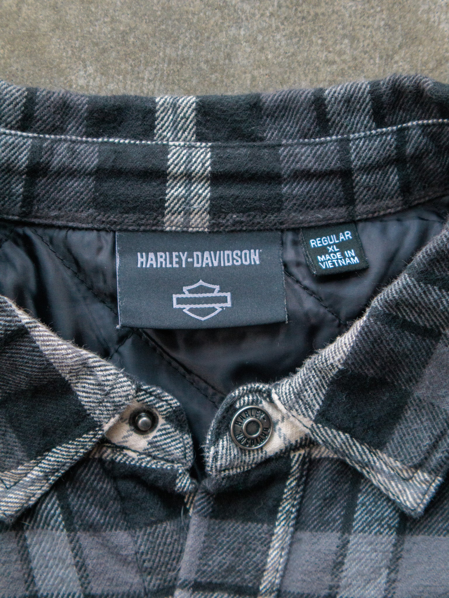 Vintage Plaid Harley-Davidson Shirt Jacket (XL)