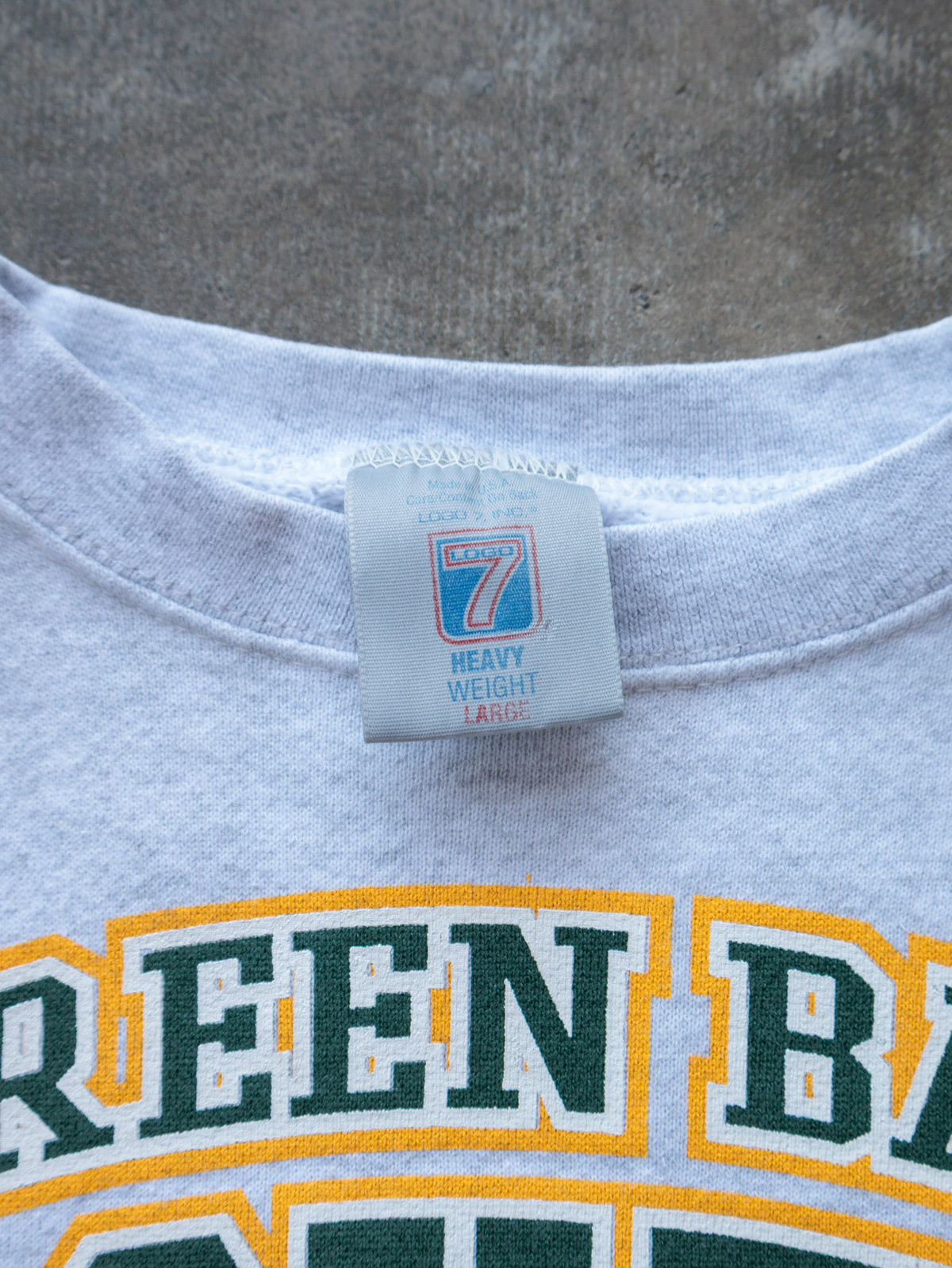 Vintage 90s Grey Green Bay Packers Sweatshirt (L)