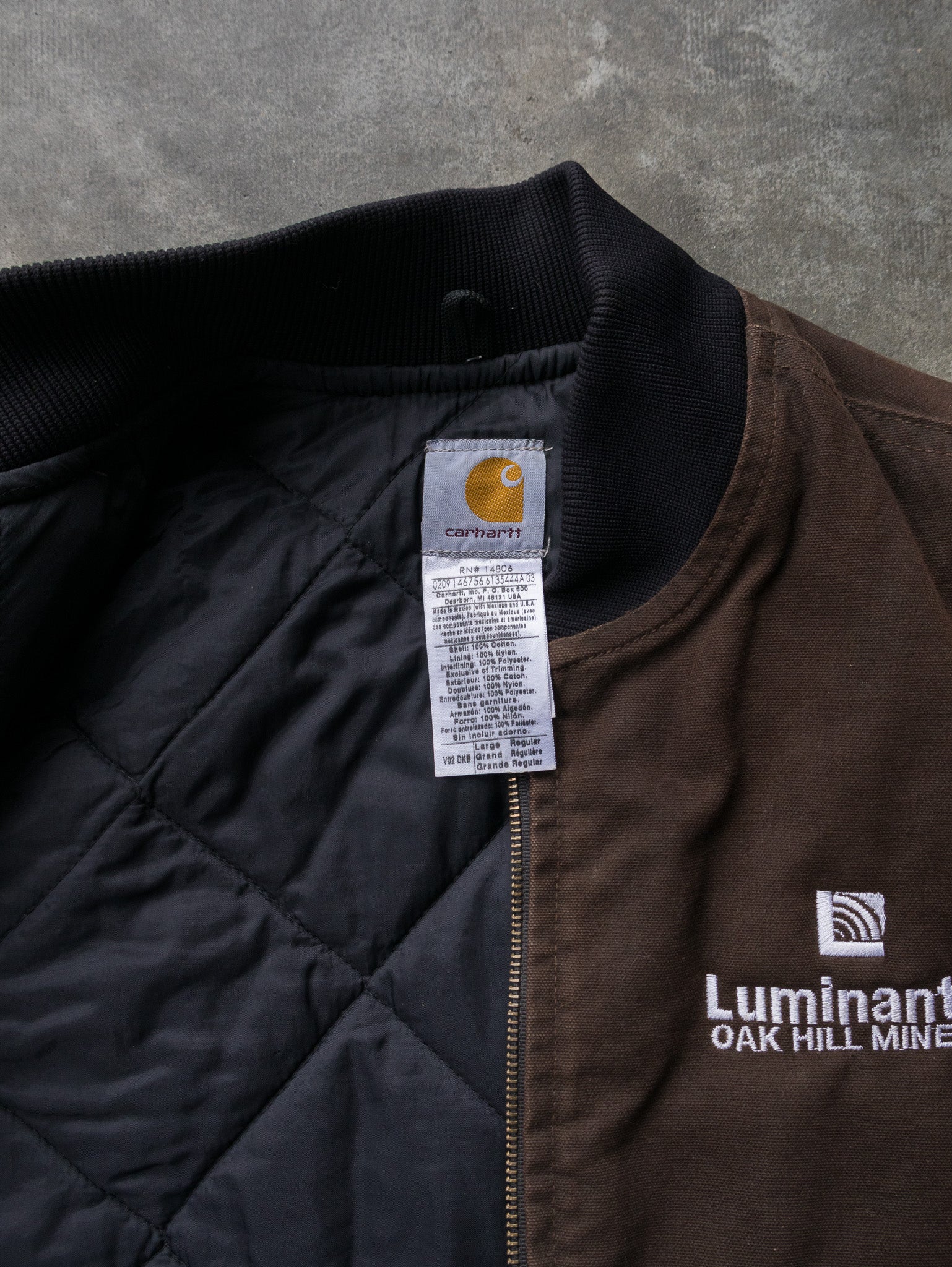 Vintage 00s Dark Brown Carhartt Sandstone Arctic Vest (L)