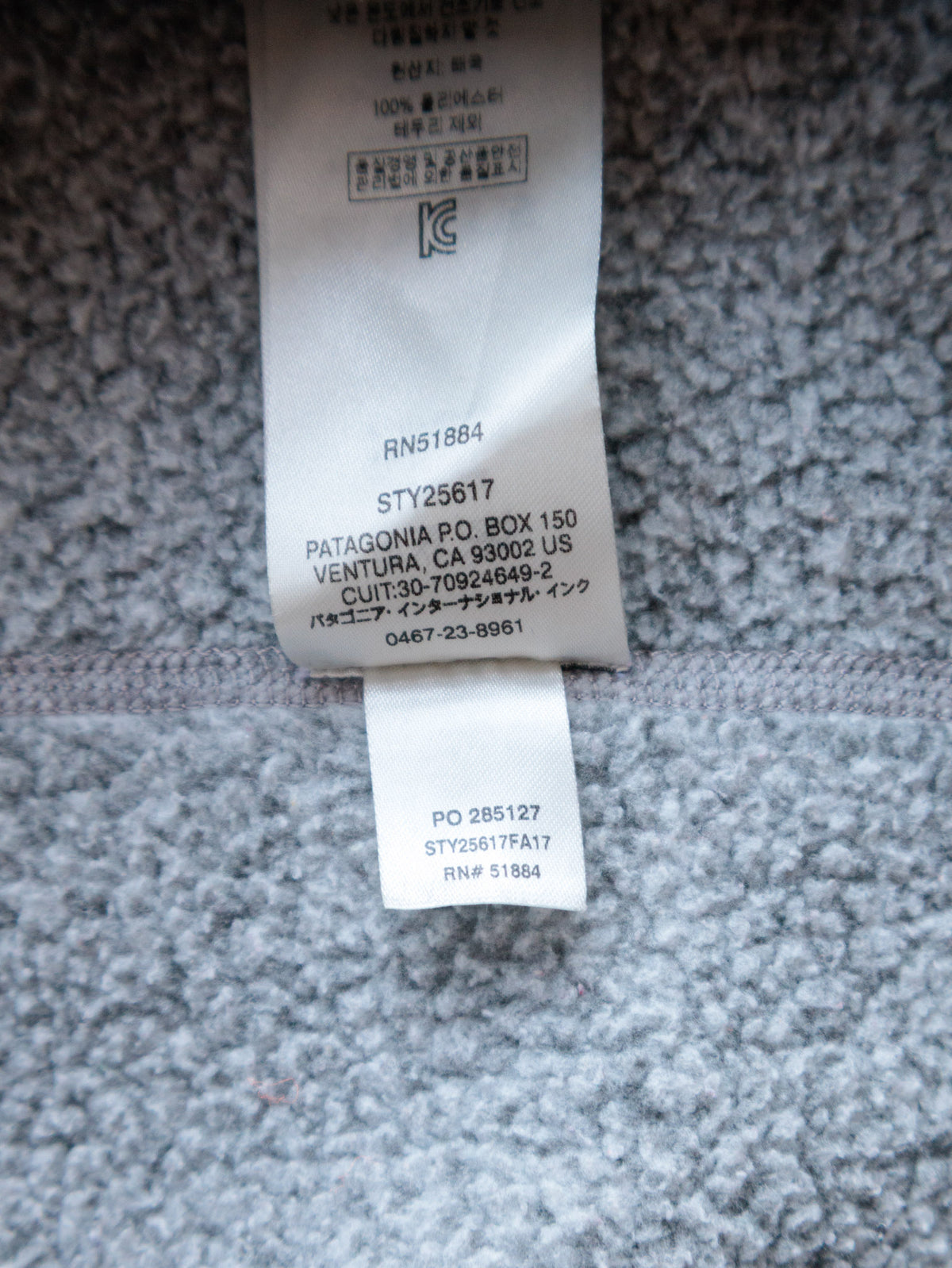 Grey Patagonia Fleece Quarter Zip (S)