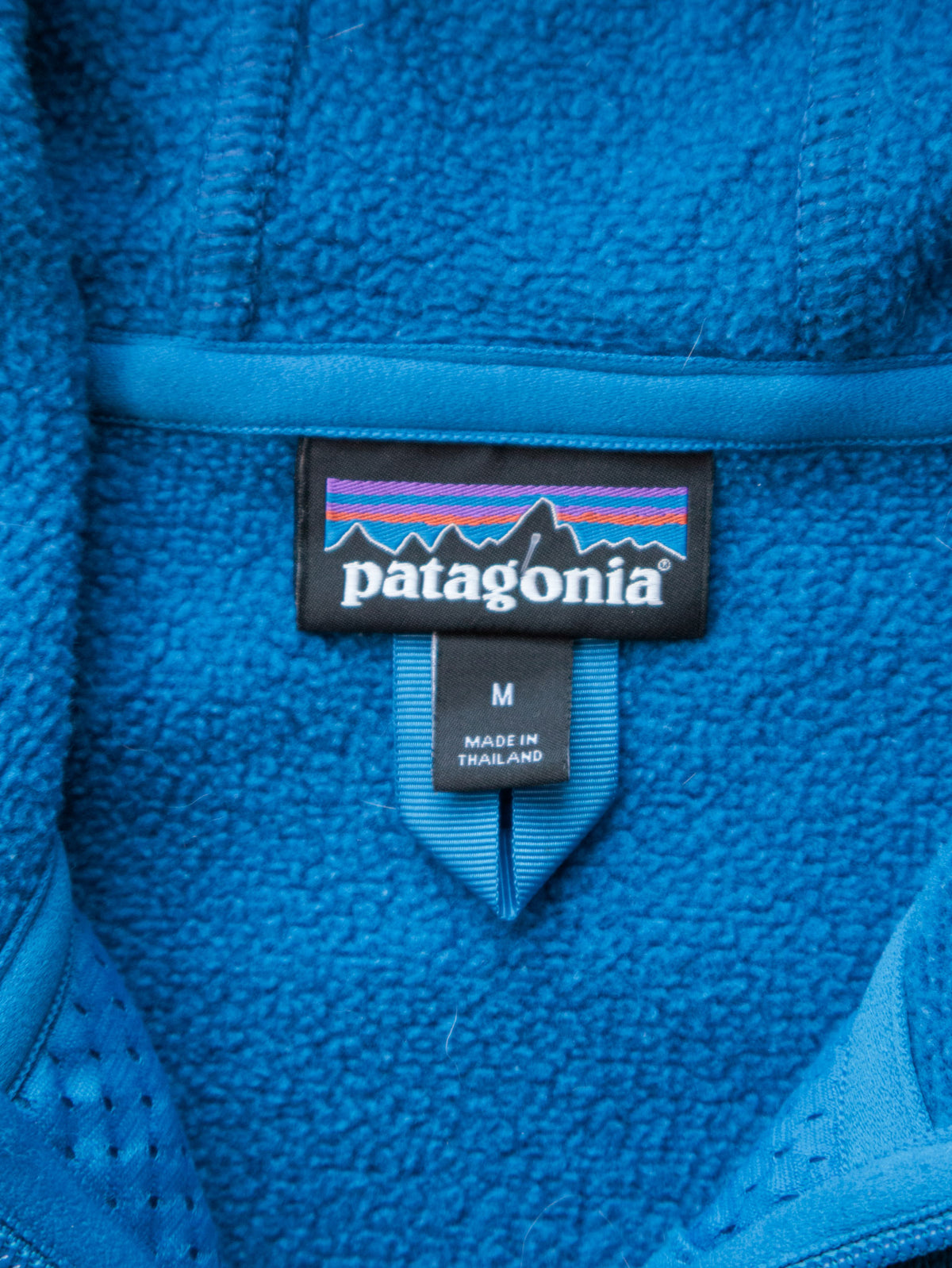 Blue Patagonia Hooded Fleece Jacket (M)