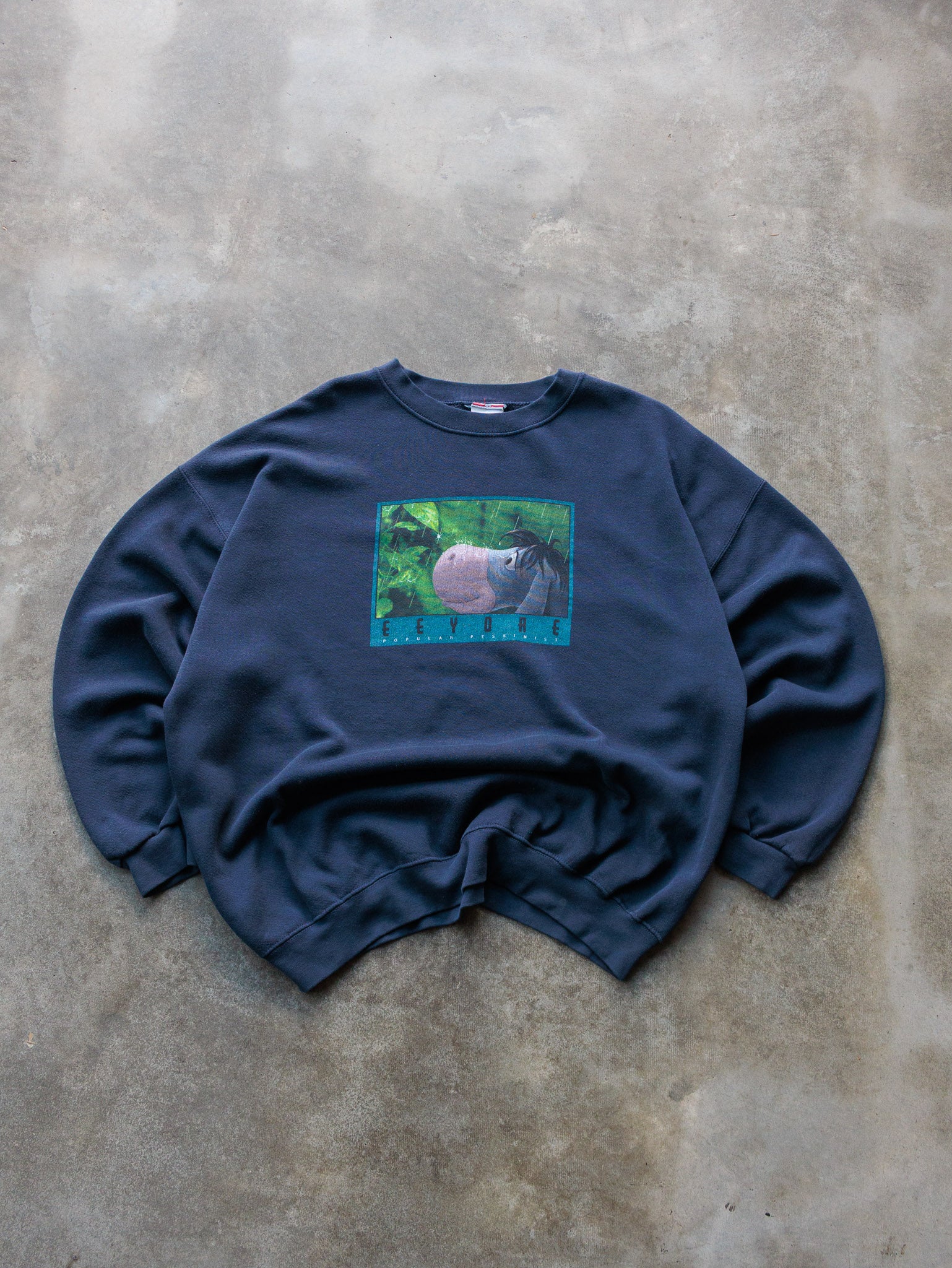 Vintage 90s Navy Disney Eeyore Sweatshirt (2XL)