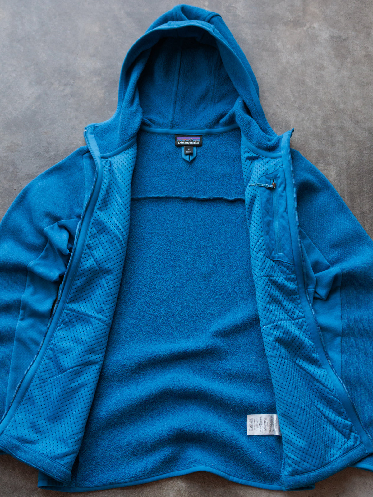 Blue Patagonia Hooded Fleece Jacket (M)