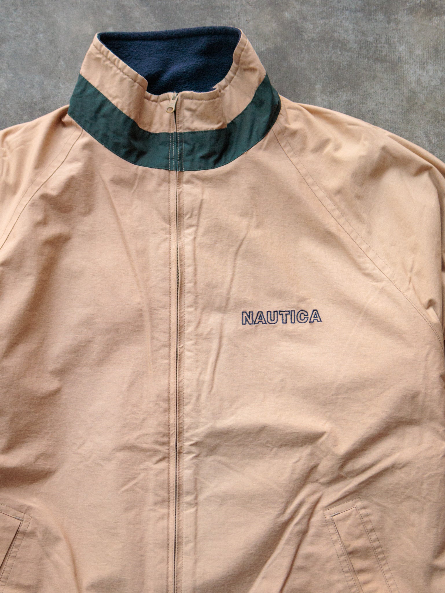 Vintage 90s Navy & Beige Reversible Nautica Jacket (2XL)