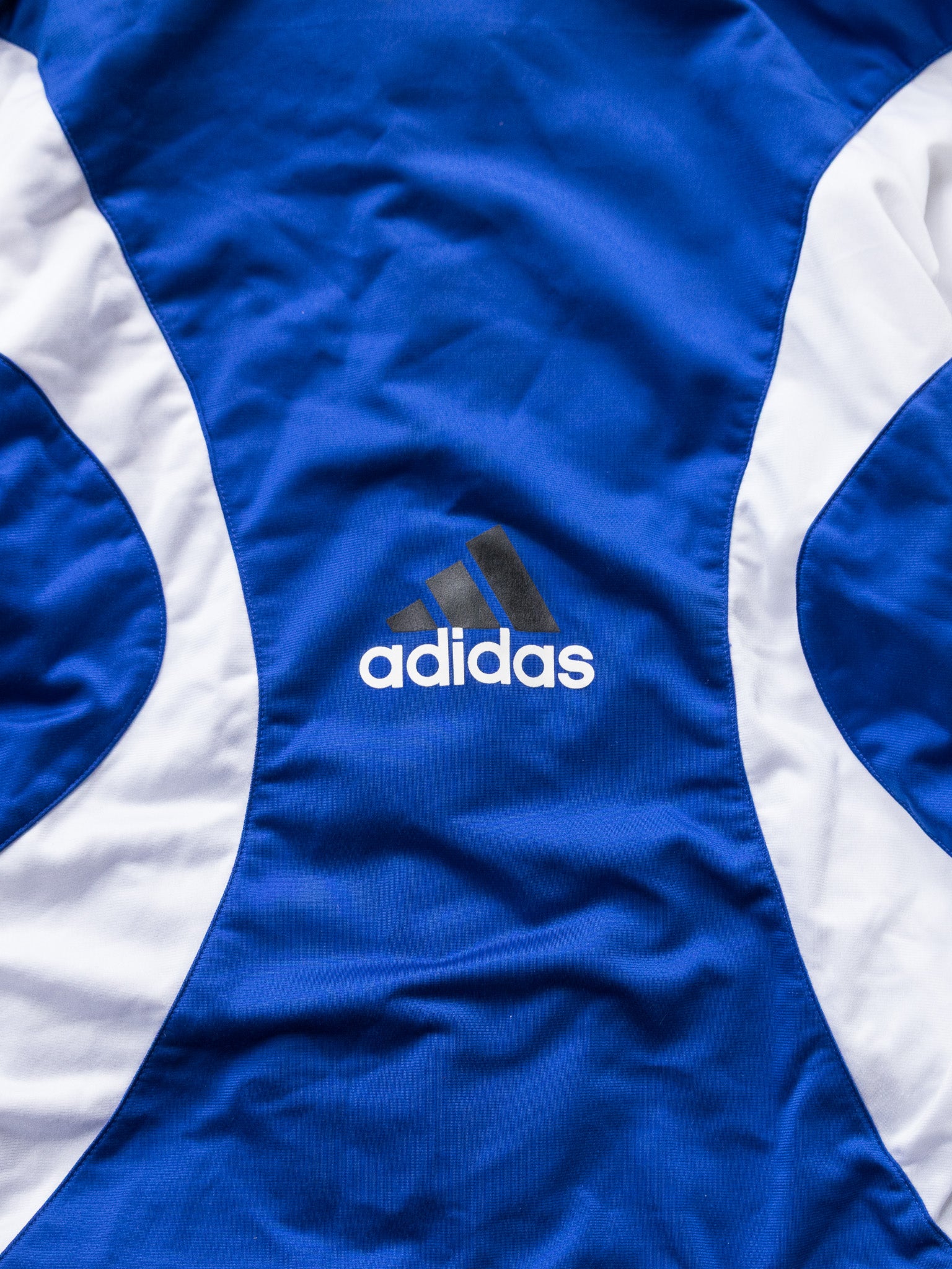 Vintage '90s Adidas Blue/White Track Jacket (XL)