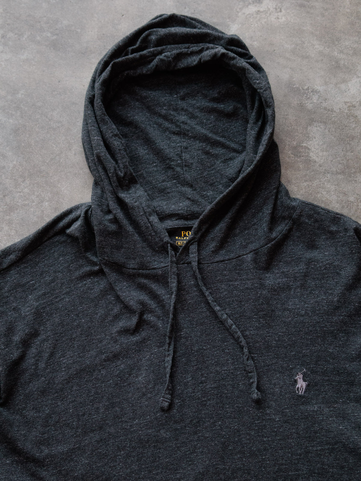 Grey Polo Ralph Lauren Hoodie (XL)