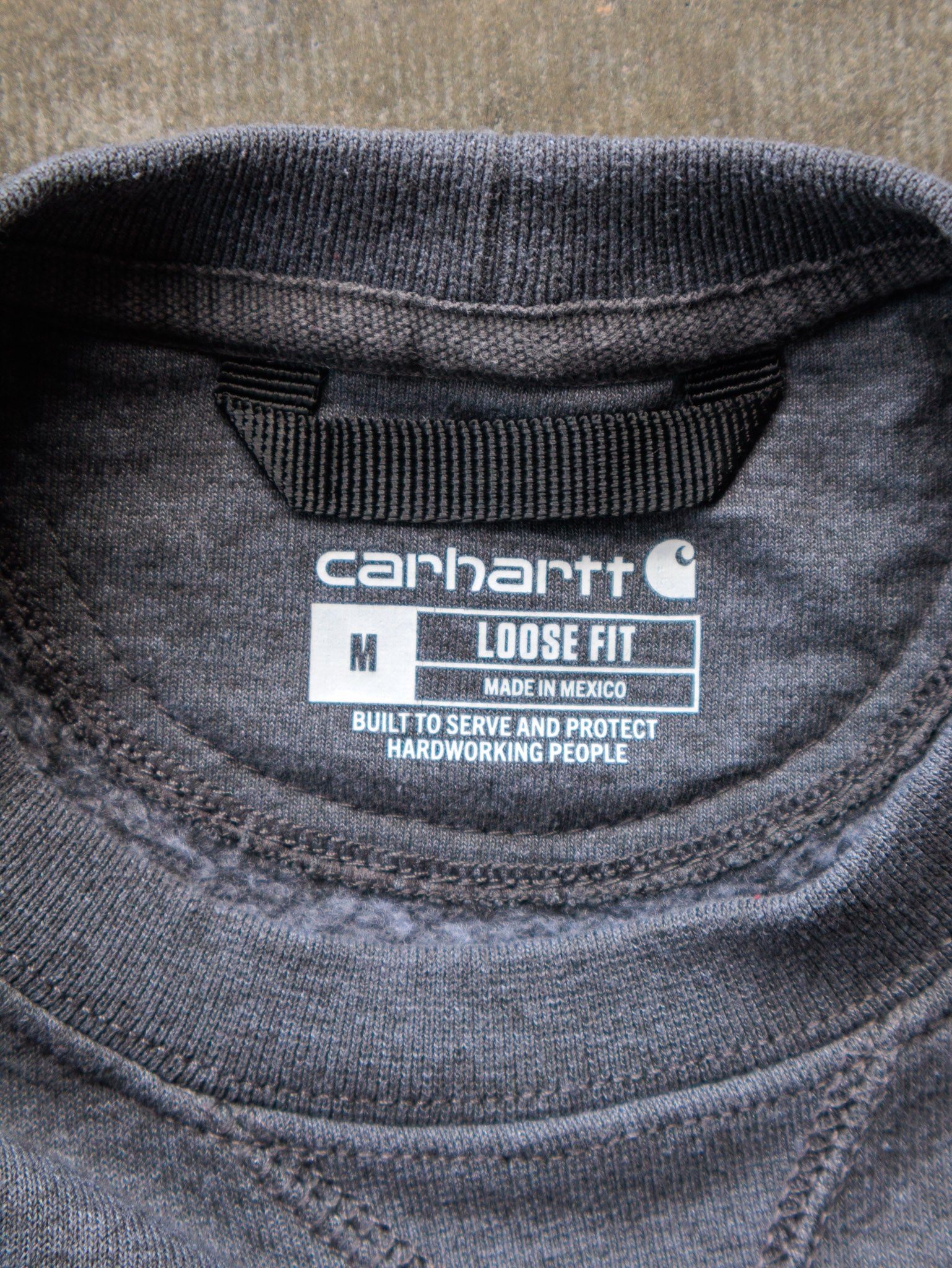 Vintage Grey Carhartt Sleeve Spell Out Sweatshirt (M)