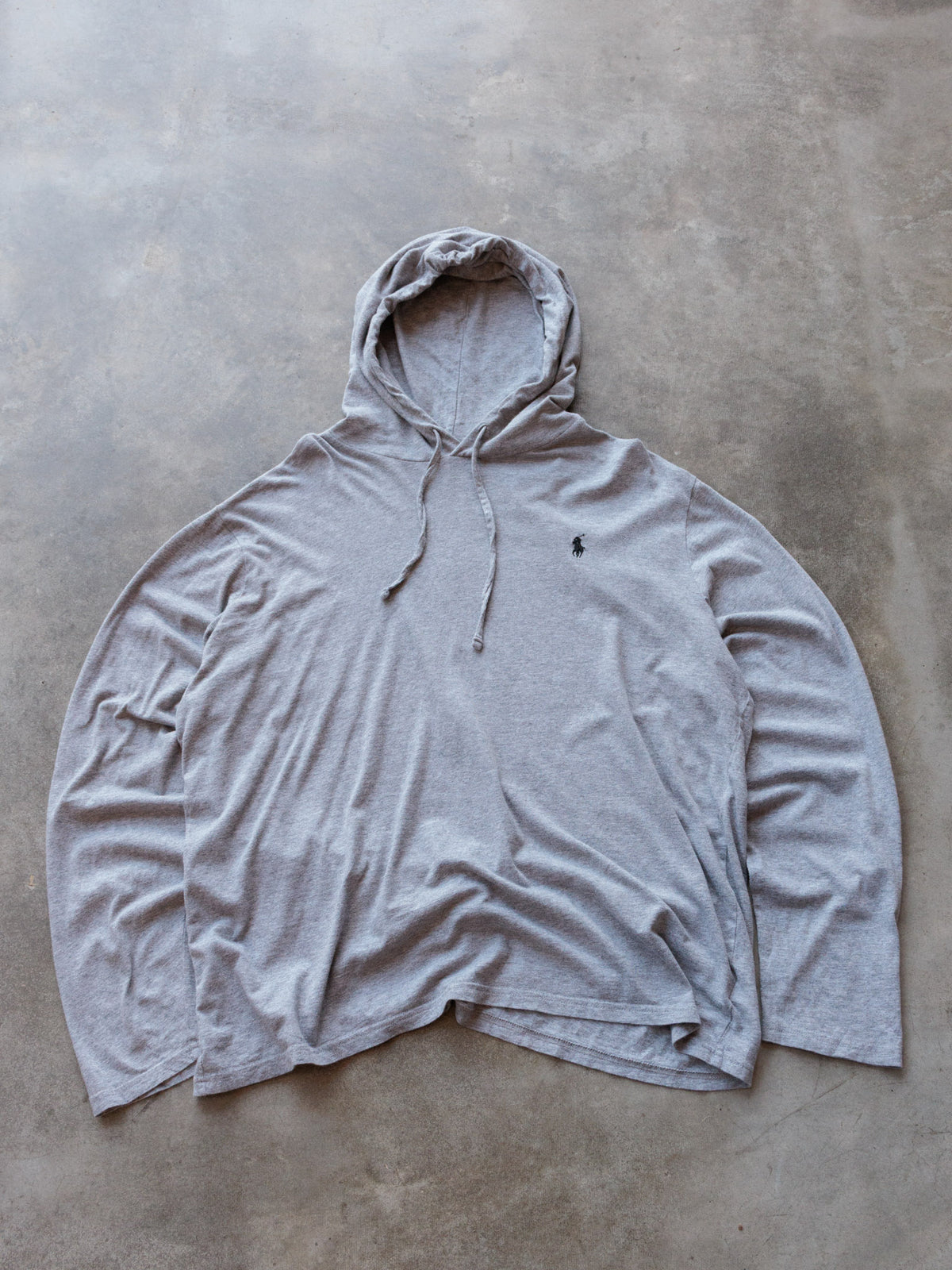 Vintage Grey Polo Ralph Lauren Hoodie (XL)