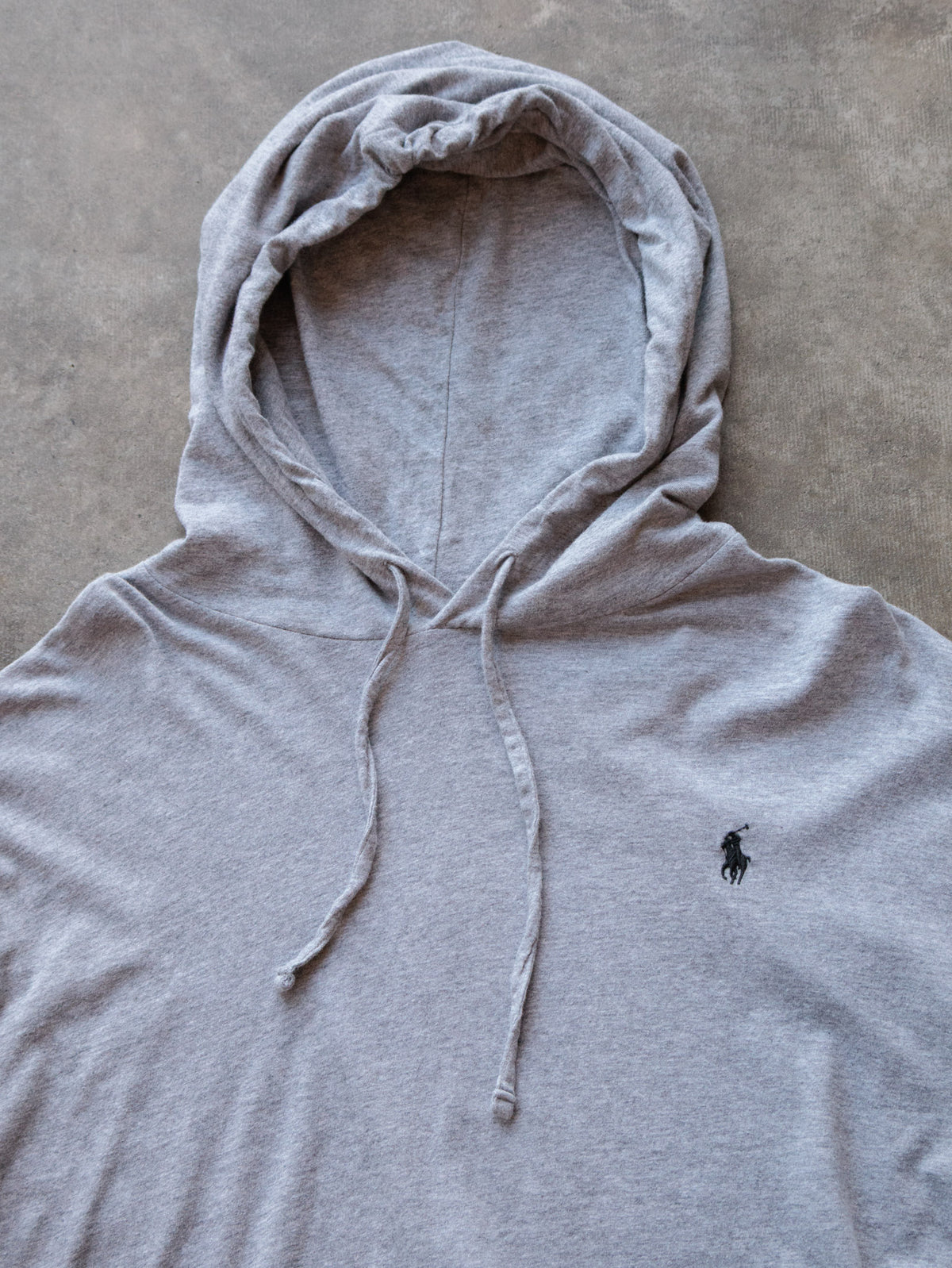 Vintage Grey Polo Ralph Lauren Hoodie (XL)
