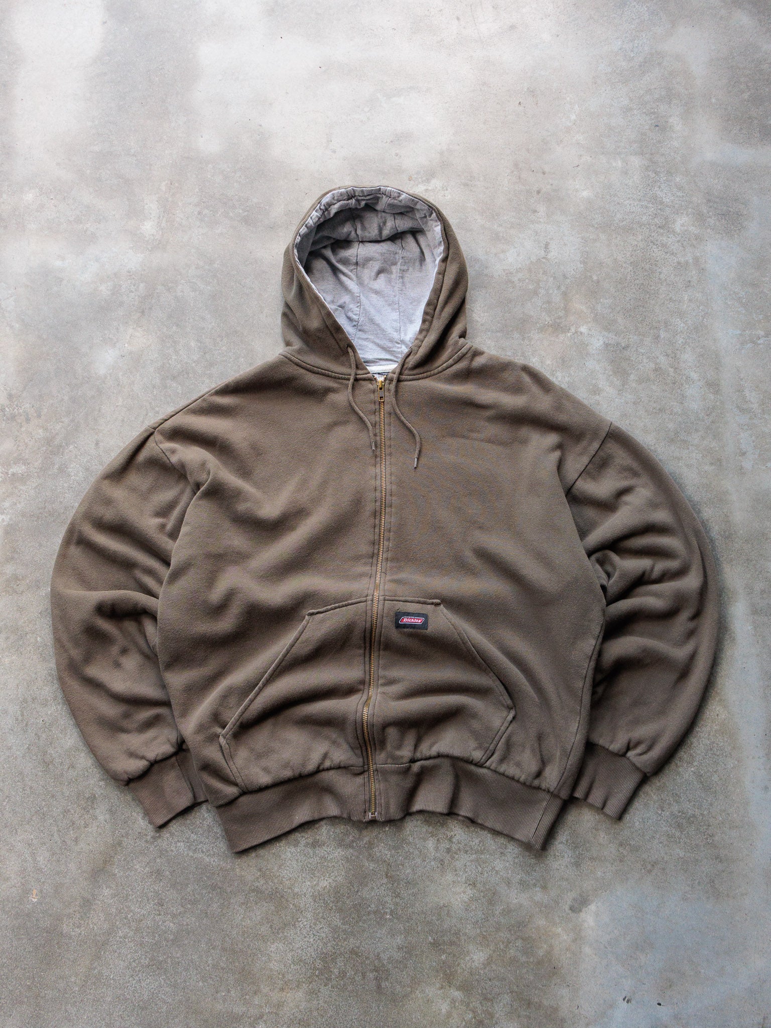 Vintage Brown Dickies Zip Hoodie (XL)