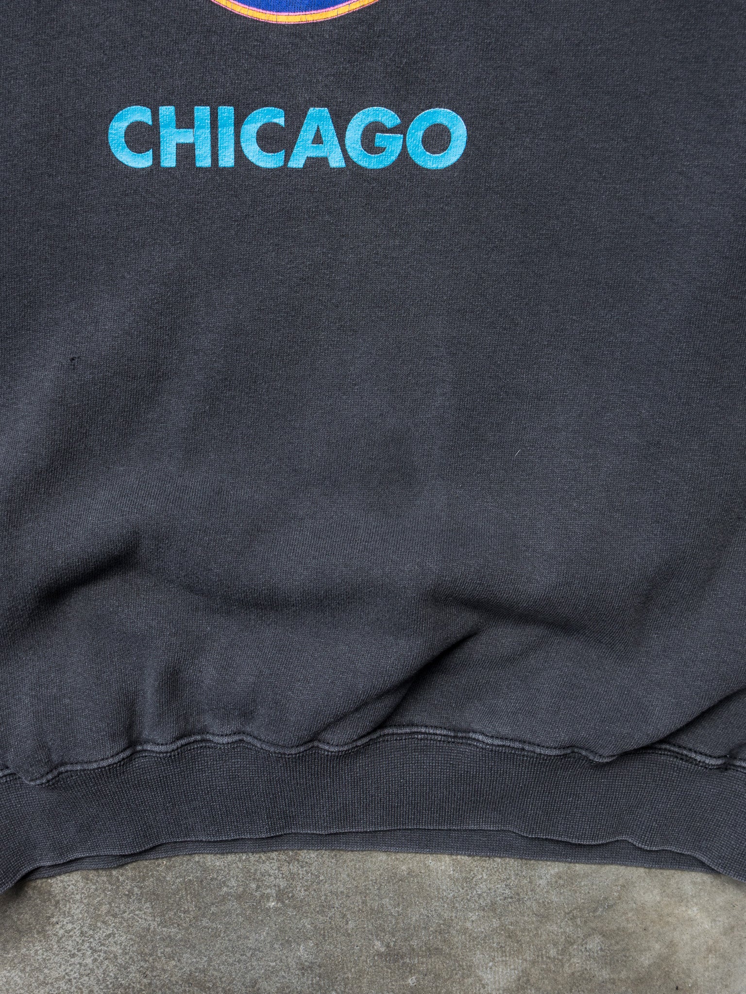 Vintage 90s Faded Black Hard Rock Cafe Chicago Sweatshirt (L)