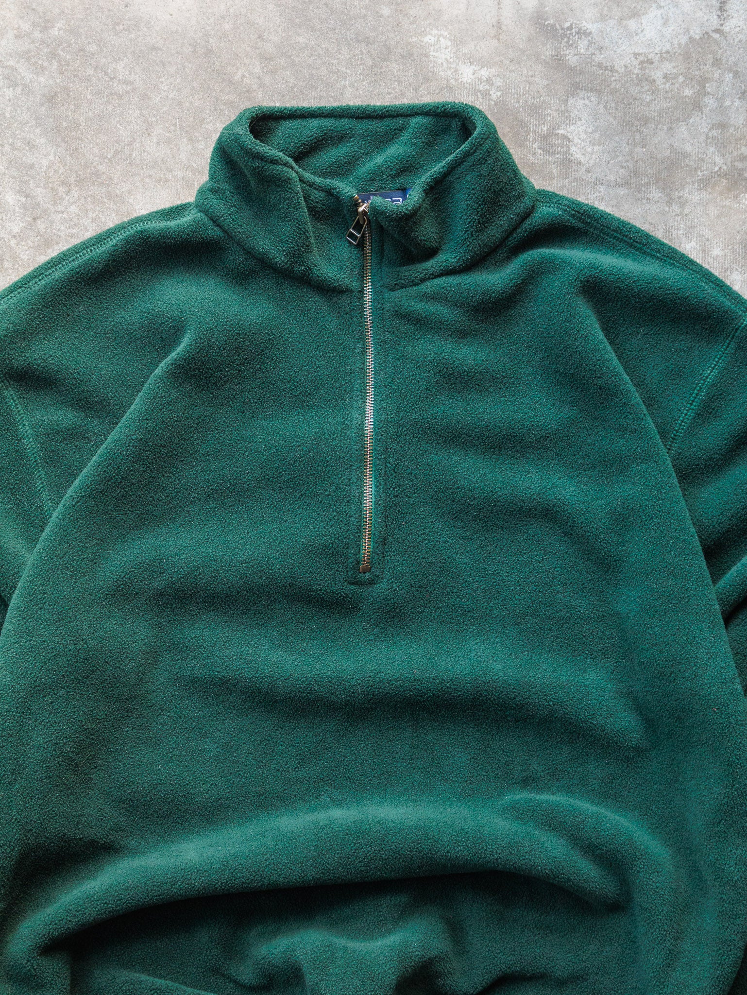 Vintage 90s Green Nautica Quarter Zip Fleece Sweatshirt (M)