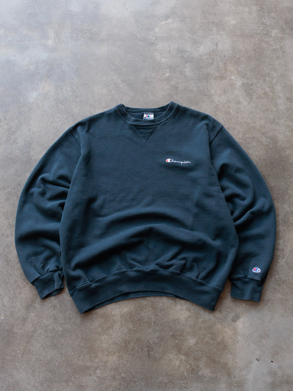 Vintage Green Champion Sweatshirt (L)