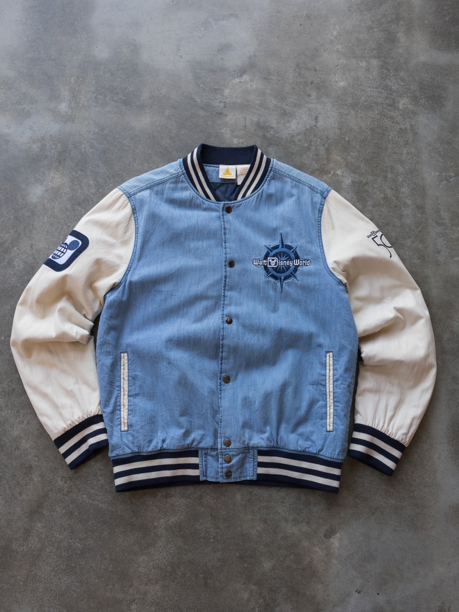 Walt Disney World 50th Anniversary Denim Varsity Jacket (M)