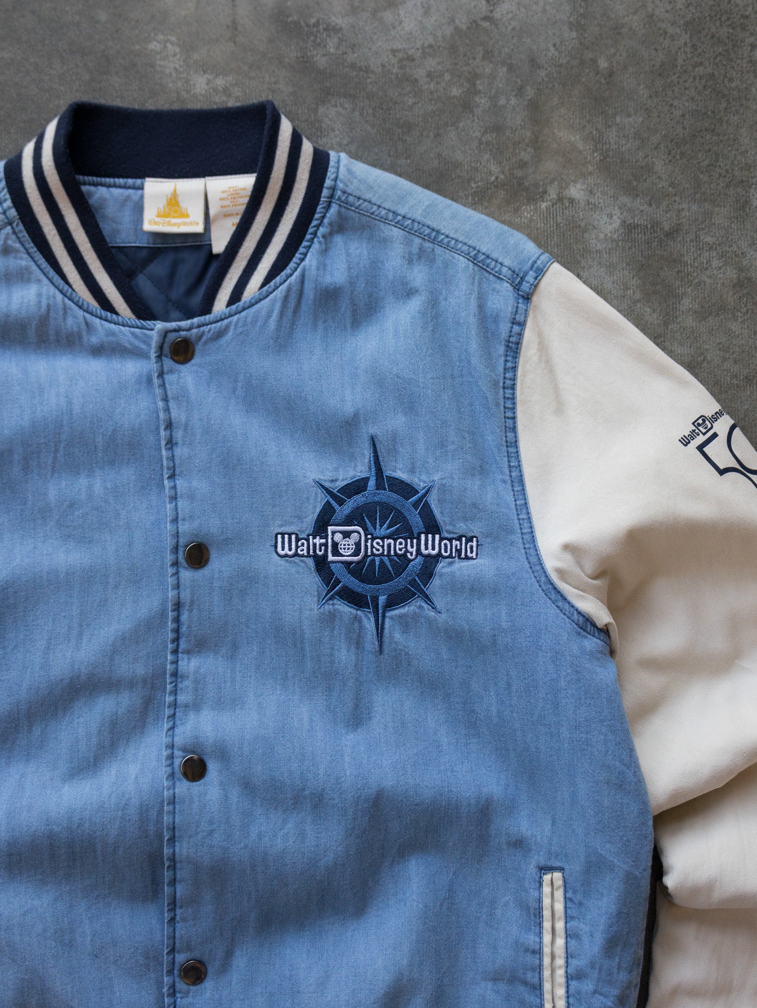 Walt Disney World 50th Anniversary Denim Varsity Jacket (M)