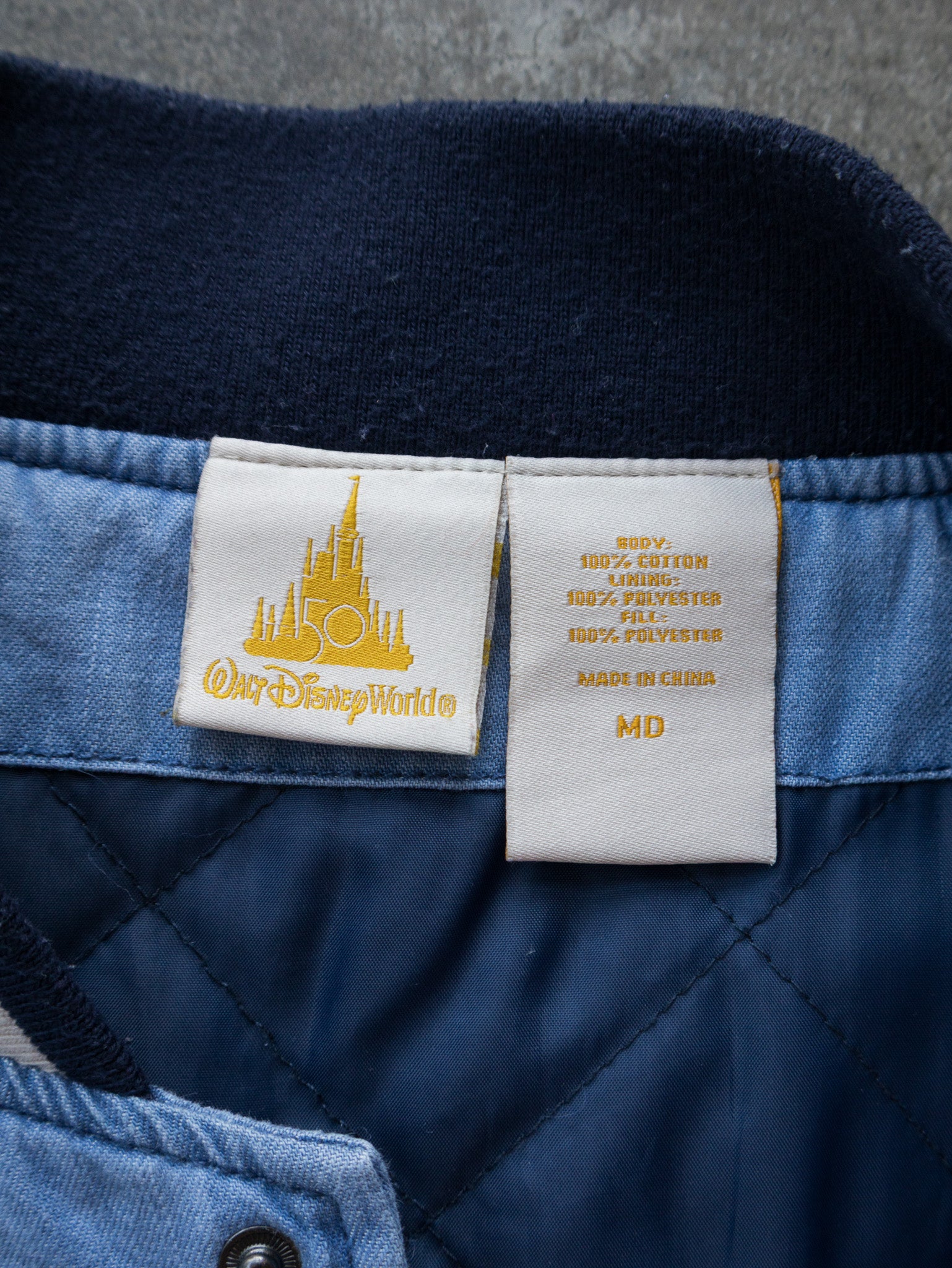 Walt Disney World 50th Anniversary Denim Varsity Jacket (M)