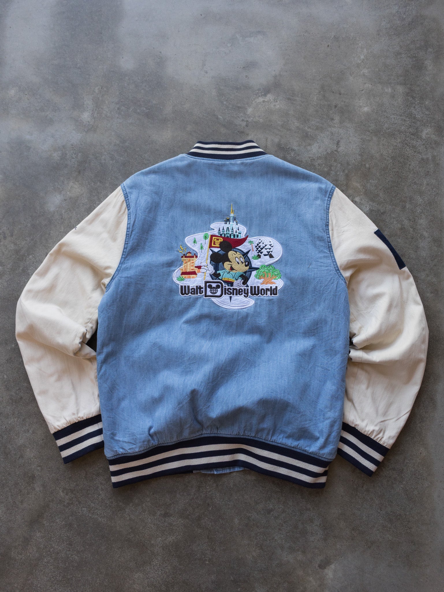 Walt Disney World 50th Anniversary Denim Varsity Jacket (M)