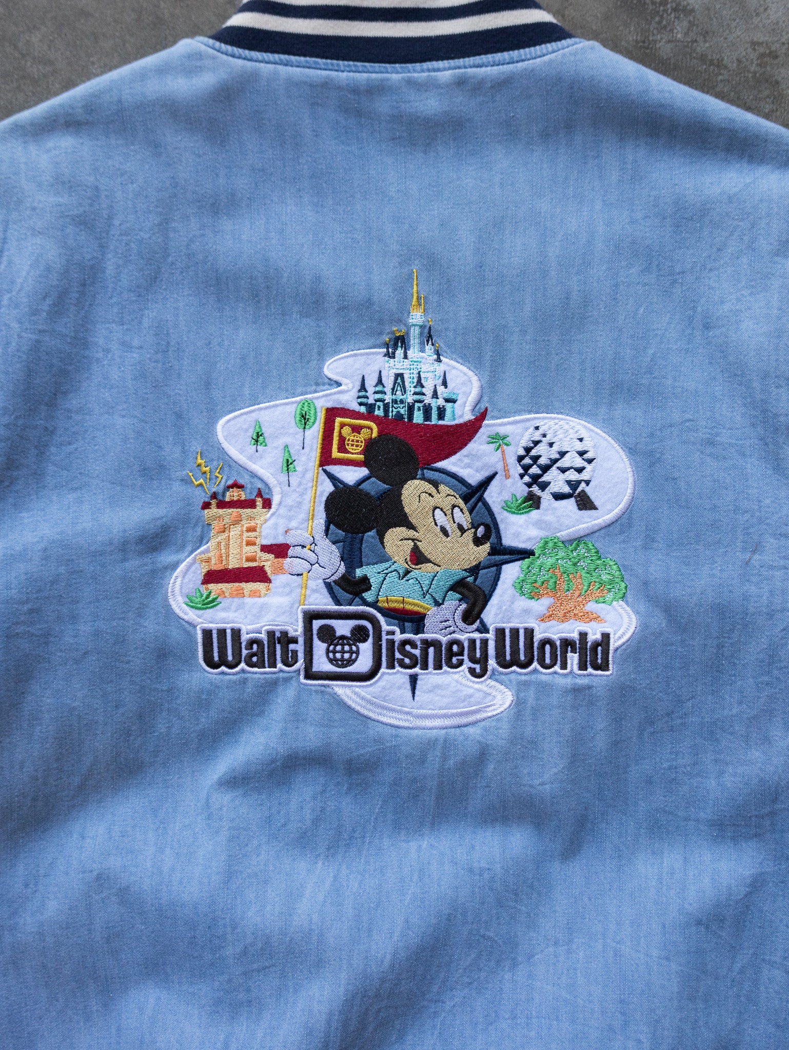 Walt Disney World 50th Anniversary Denim Varsity Jacket (M)