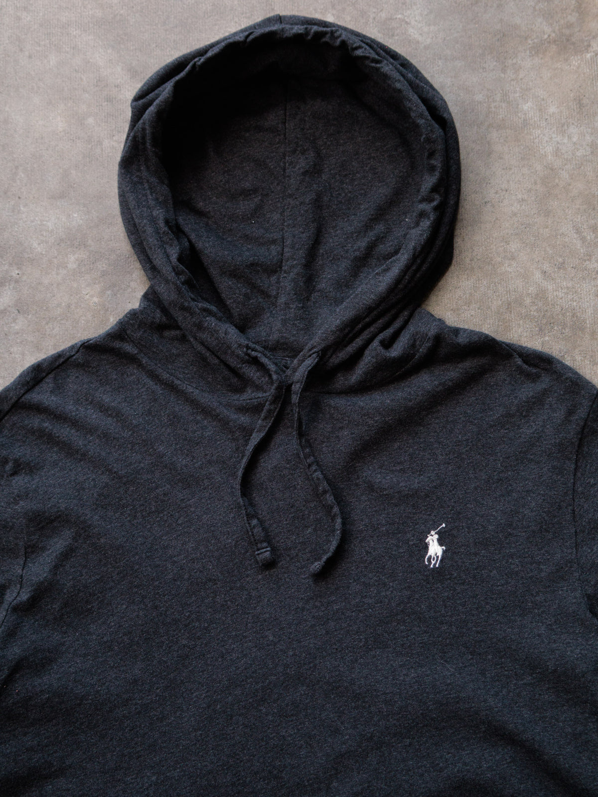 Vintage Black Polo Ralph Lauren Hoodie (M)