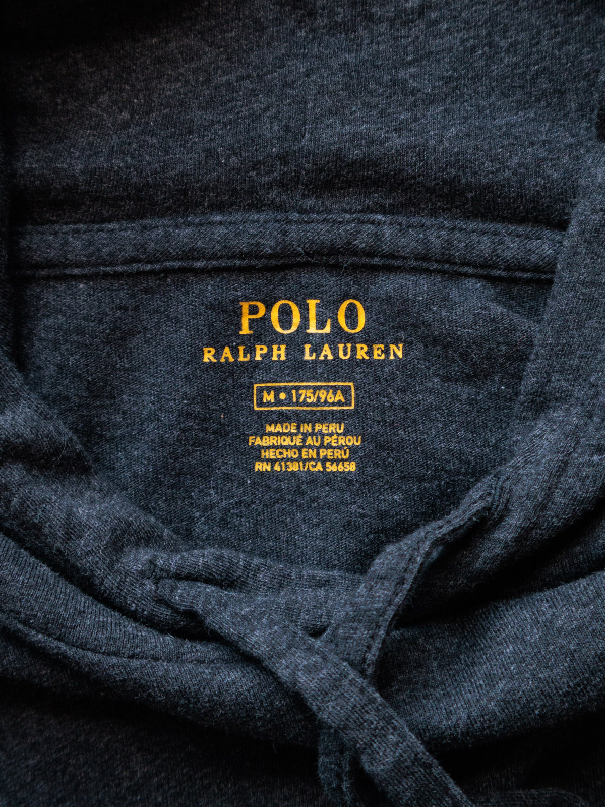 Vintage Black Polo Ralph Lauren Hoodie (M)