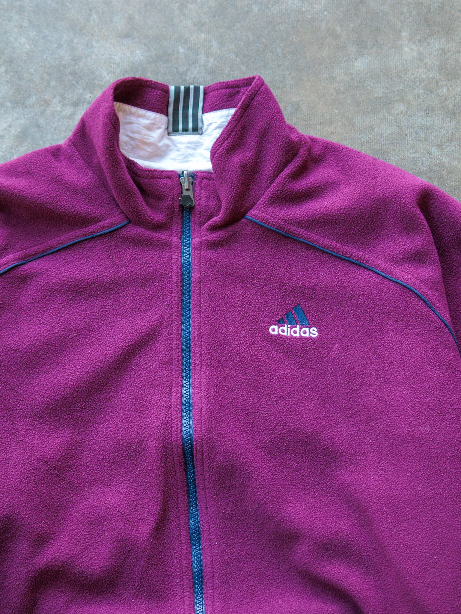Vintage 90s Navy & Fuchsia Reversible Adidas Jacket (XL)