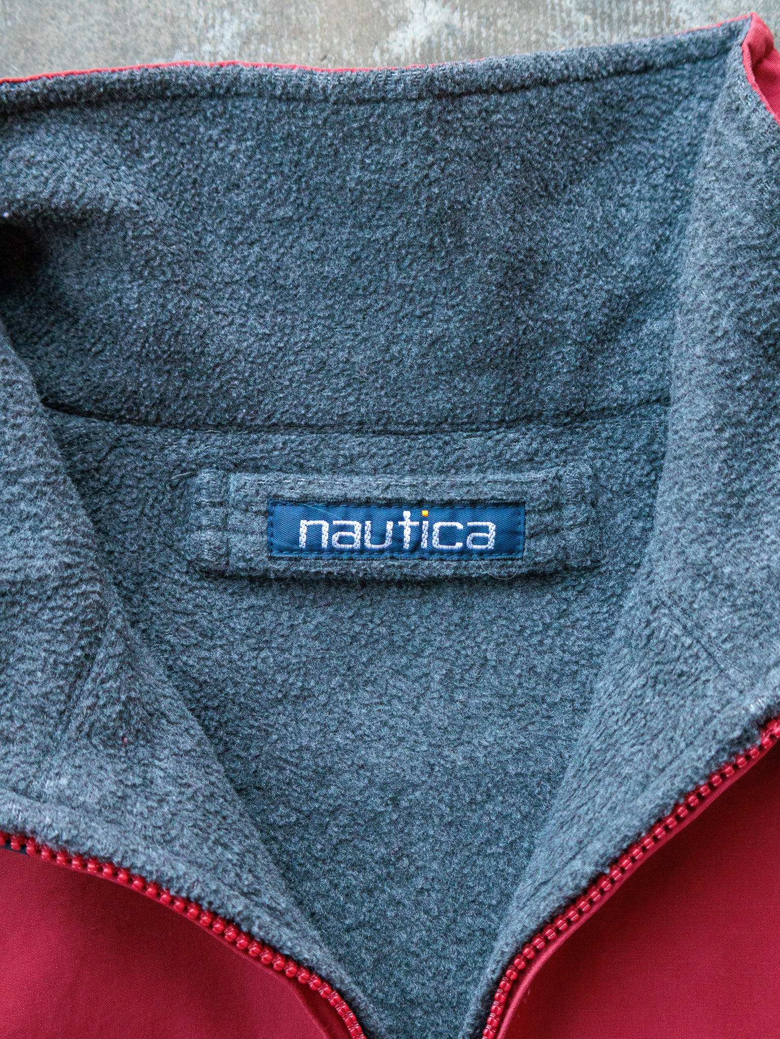 Vintage 90s Red & Grey Reversible Nautica Jacket (XL)