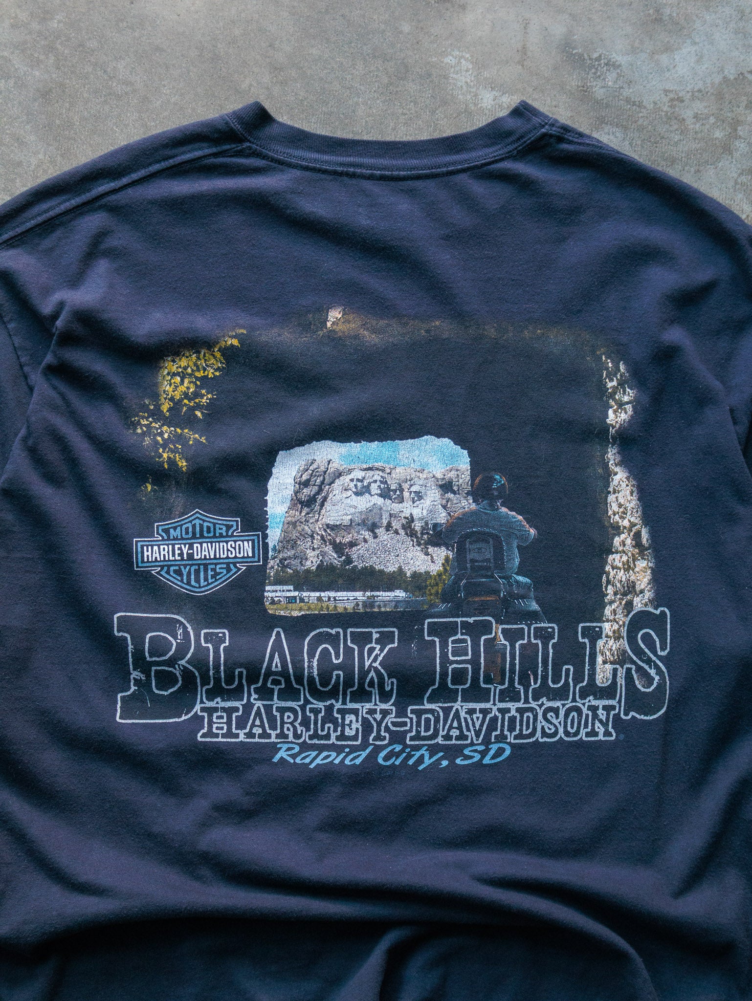 Vintage 2007 Navy Harley-Davidson South Dakota Long Sleeve (XL)