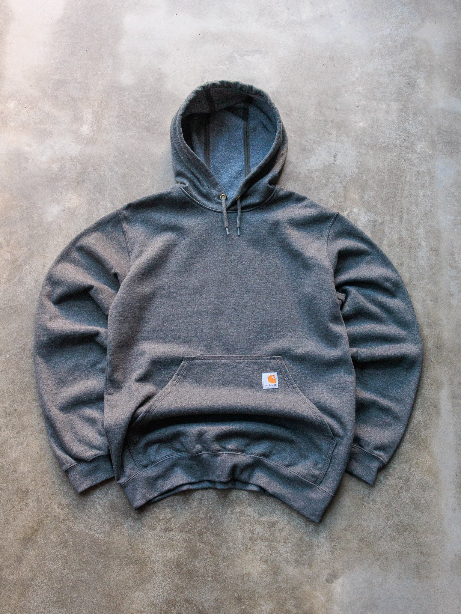 Vintage Grey Carhartt Sleeve Spell Out Hoodie (S)