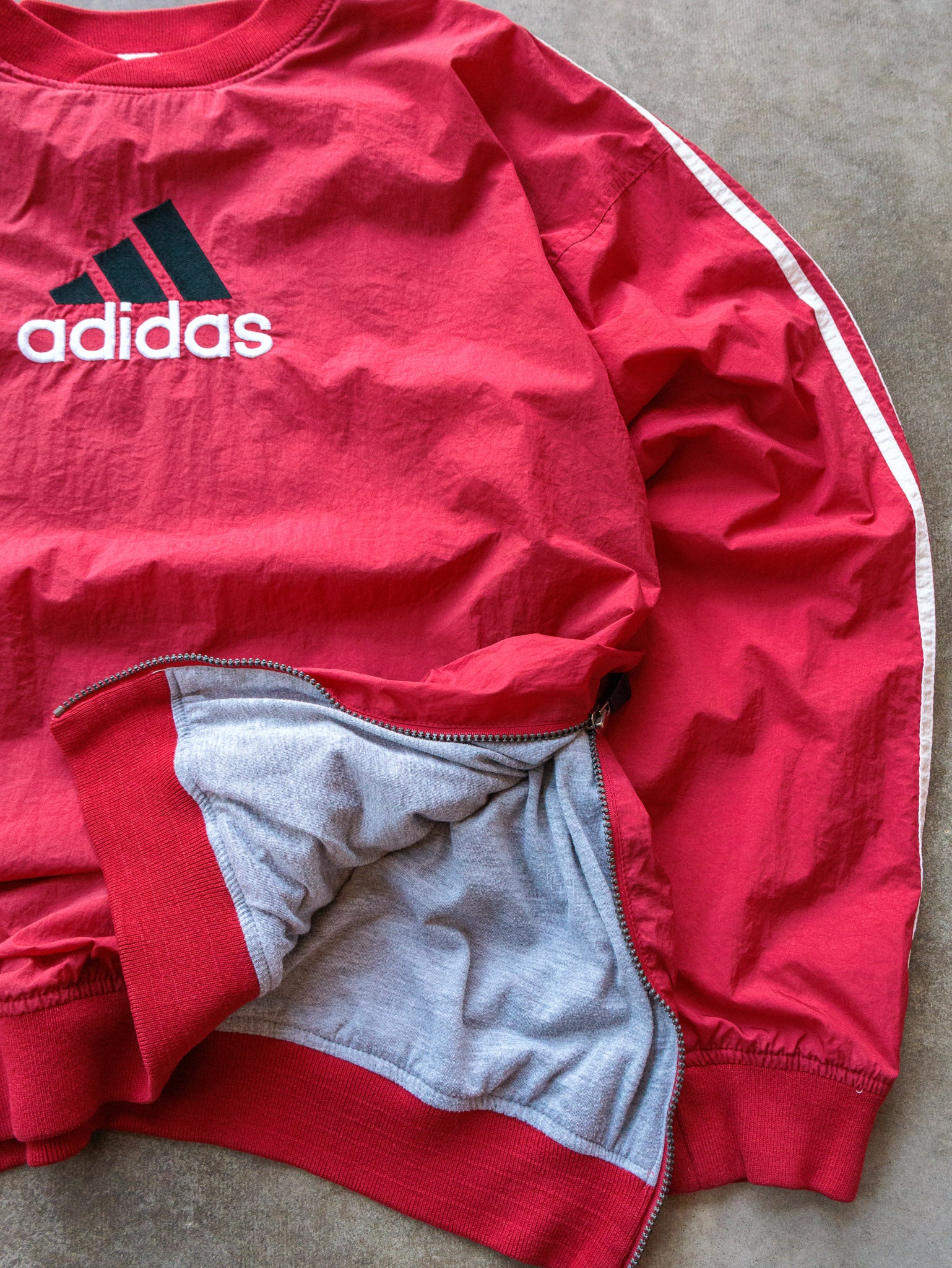 Vintage 90s Red Adidas Windbreaker (XL)