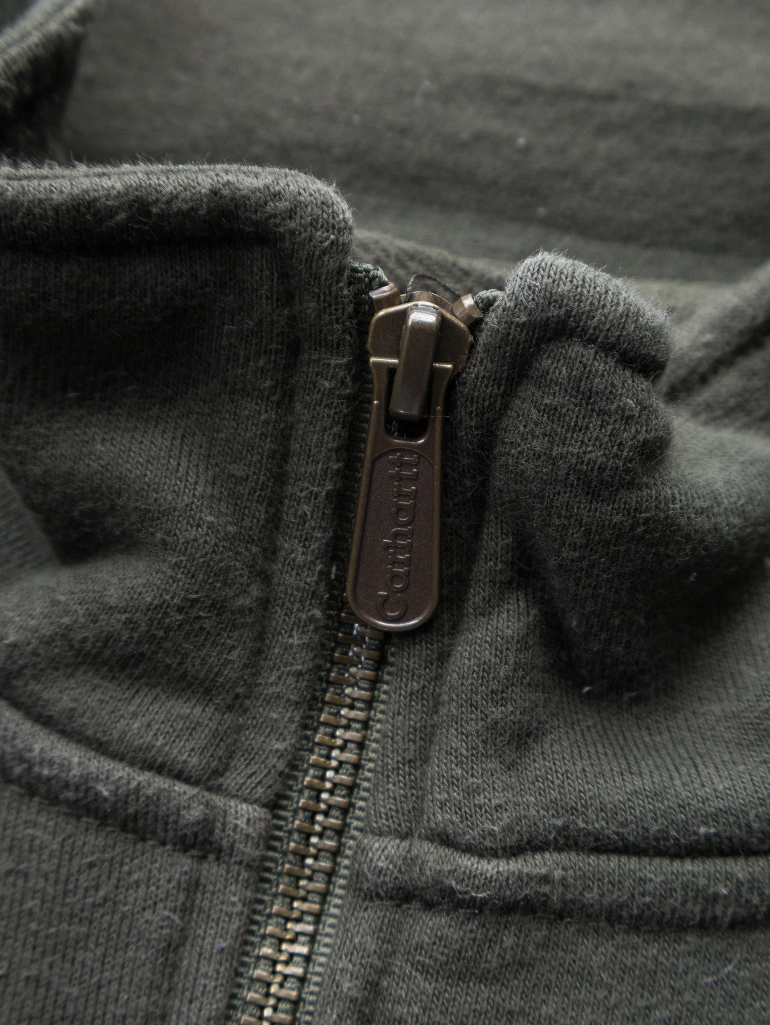 Vintage 00s Forest Green Carhartt 1/4 Zip Sweatshirt (XL)
