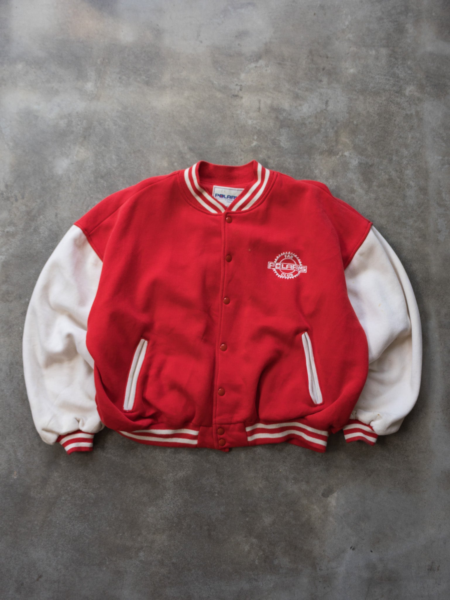 Vintage 1994 Red Polaris Varsity Jacket (2XL)