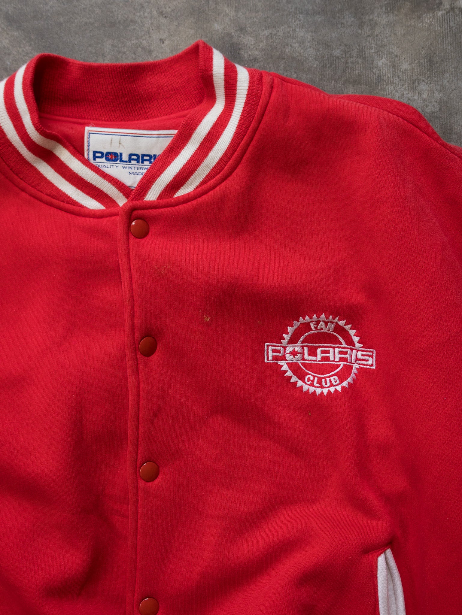 Vintage 1994 Red Polaris Varsity Jacket (2XL)