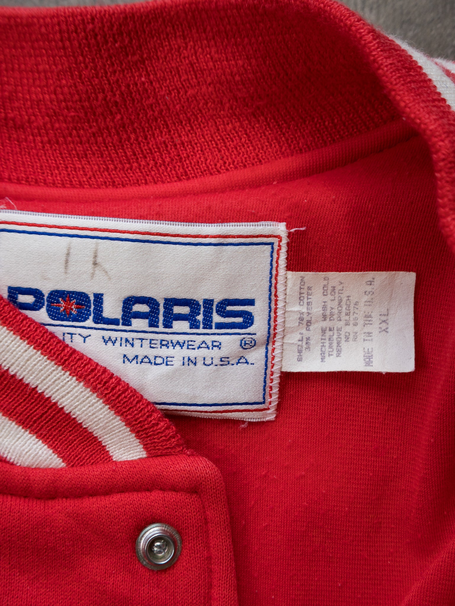 Vintage 1994 Red Polaris Varsity Jacket (2XL)
