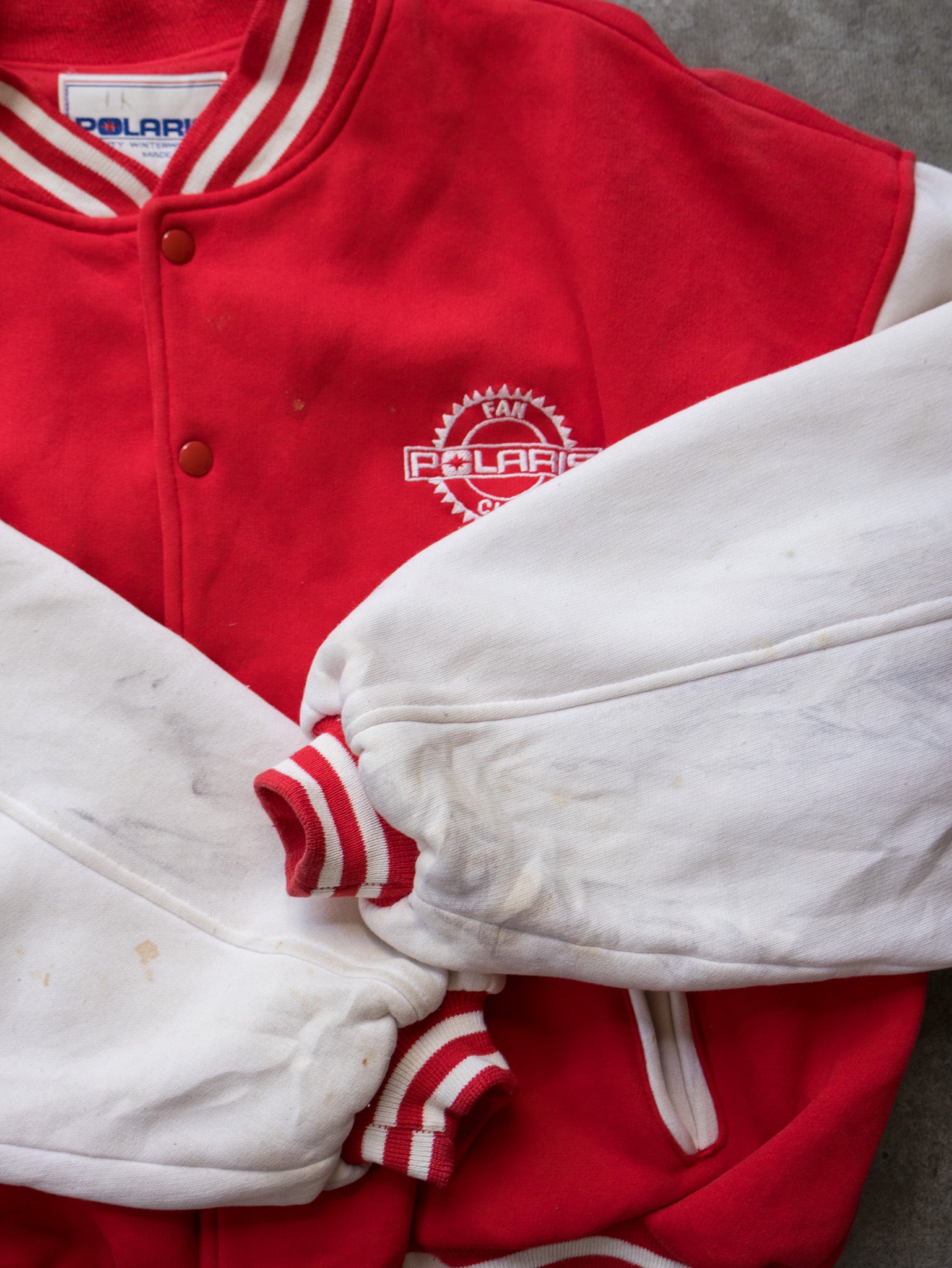 Vintage 1994 Red Polaris Varsity Jacket (2XL)