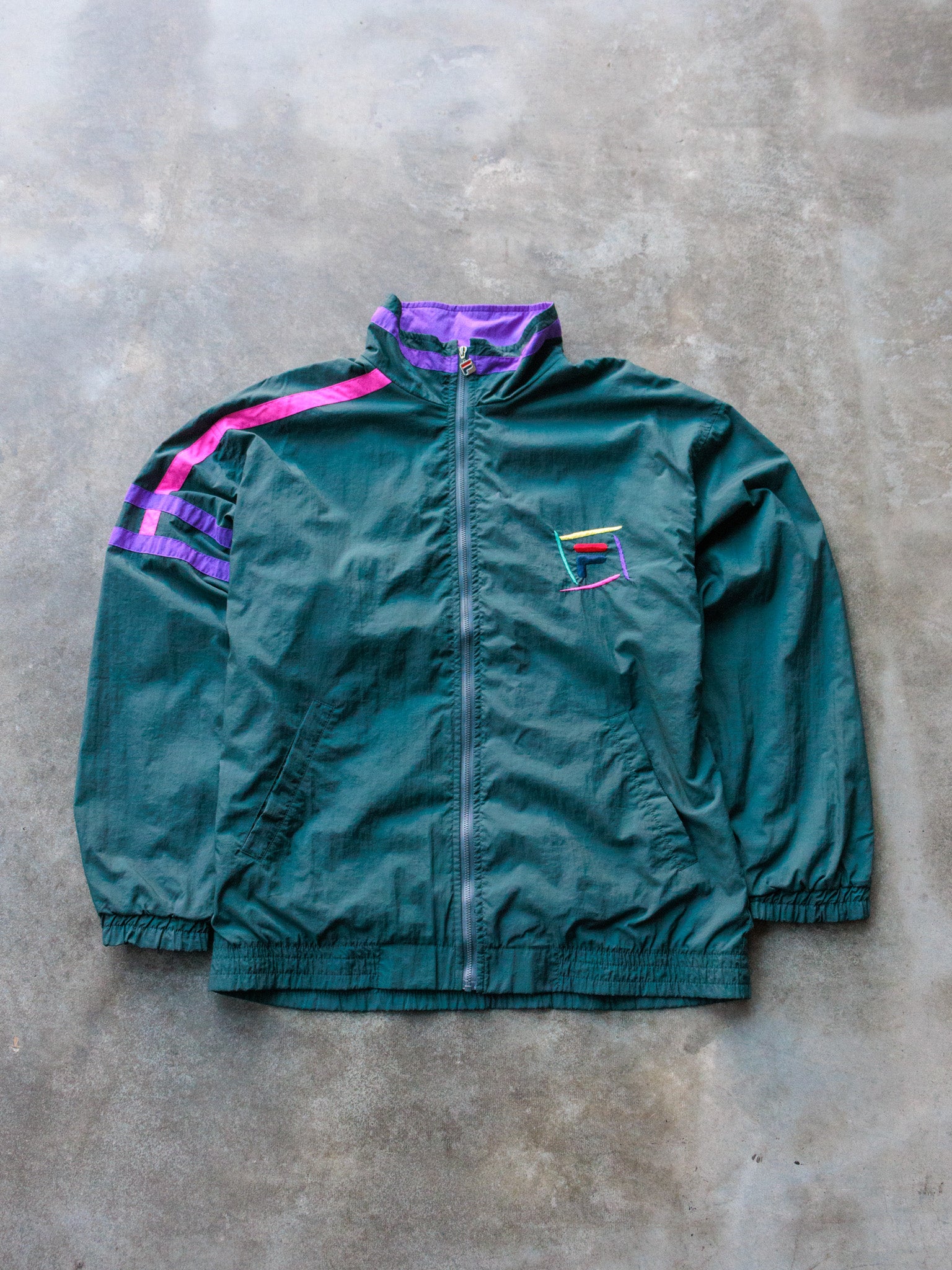 Vintage 90s Teal & Purple Fila Jacket (L)