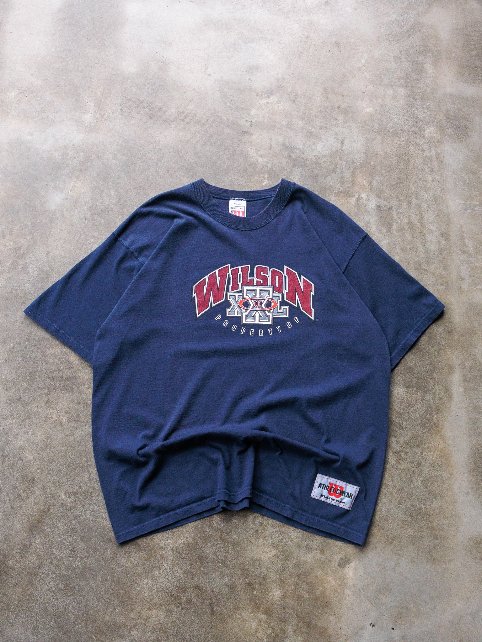 Vintage 90s Navy Wilson Athletic Wear Tee (XL)