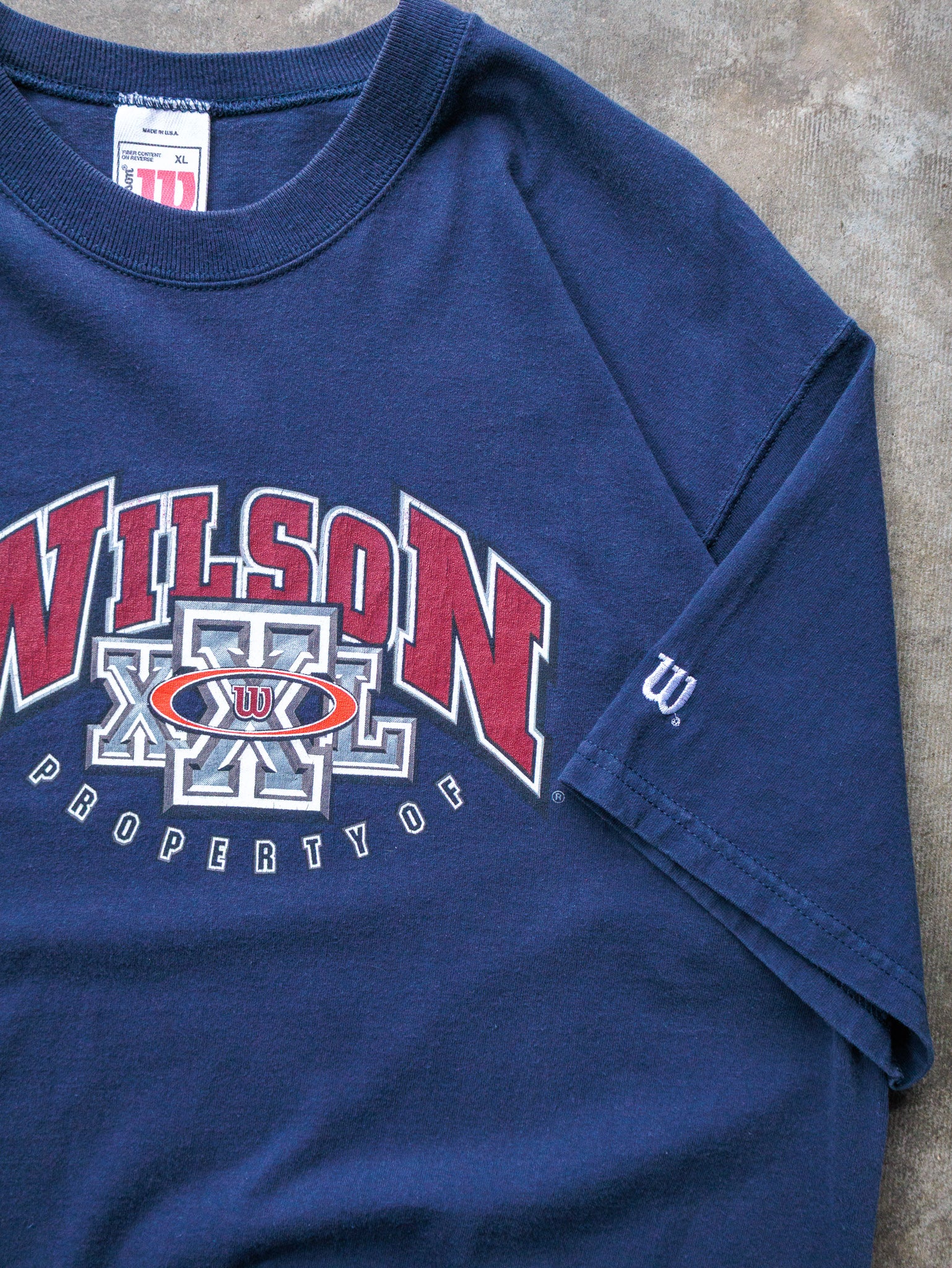 Vintage 90s Navy Wilson Athletic Wear Tee (XL)