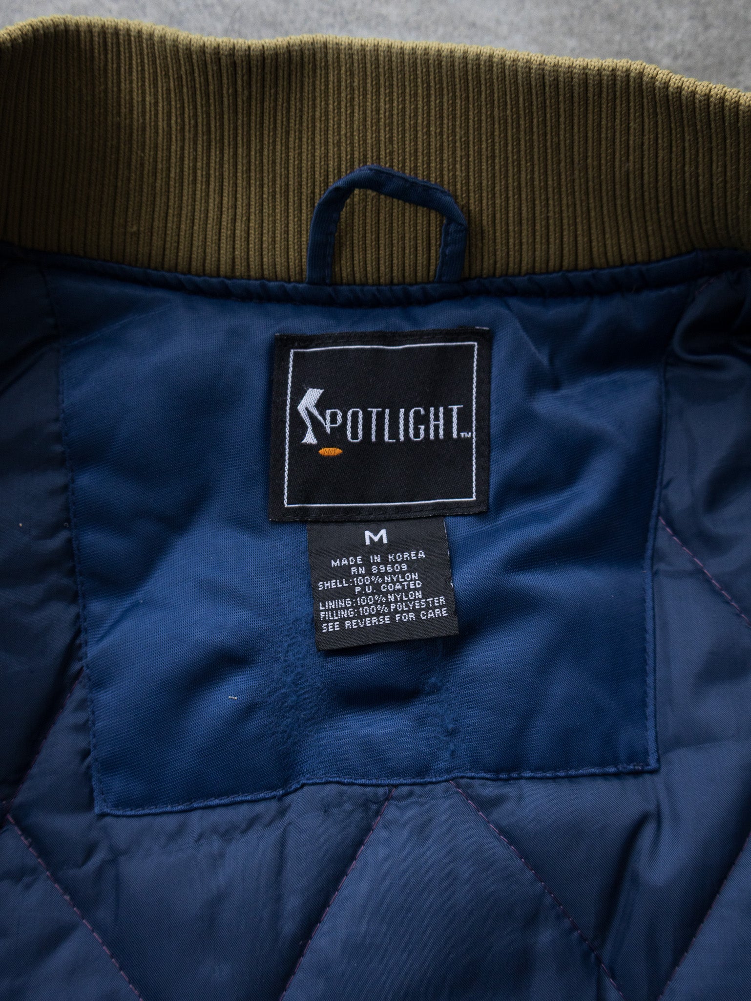 Vintage Navy St. Louis Rams Bomber Jacket (M)