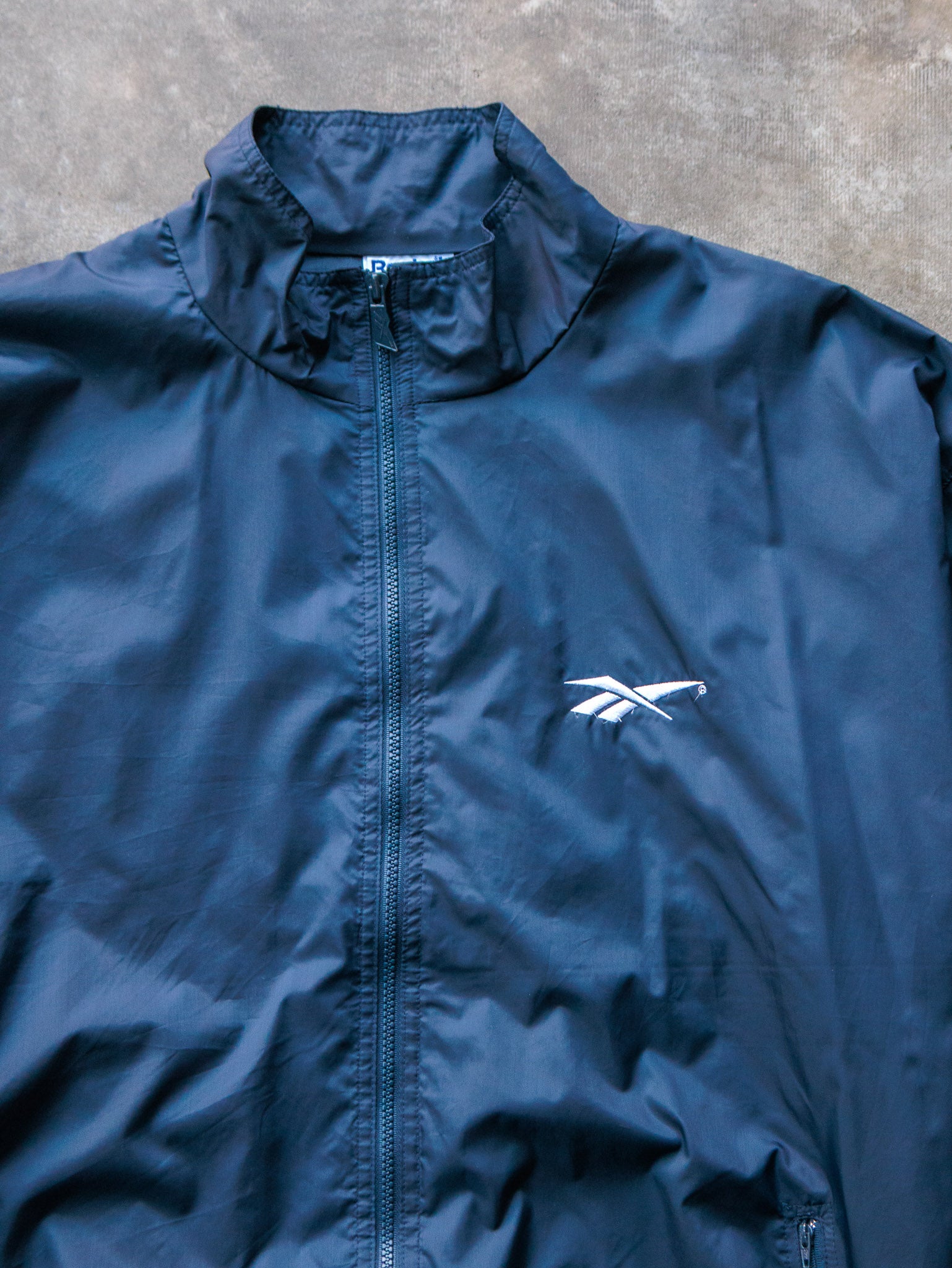 Vintage 90s Navy Reebok Windbreaker Jacket (XL)