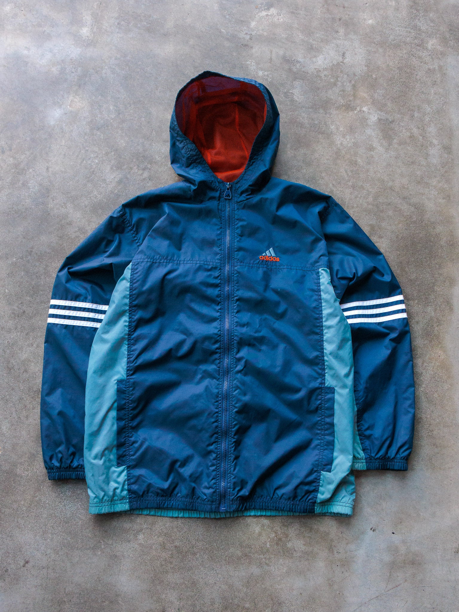Vintage 00s Teal Adidas Windbreaker Jacket (XL)