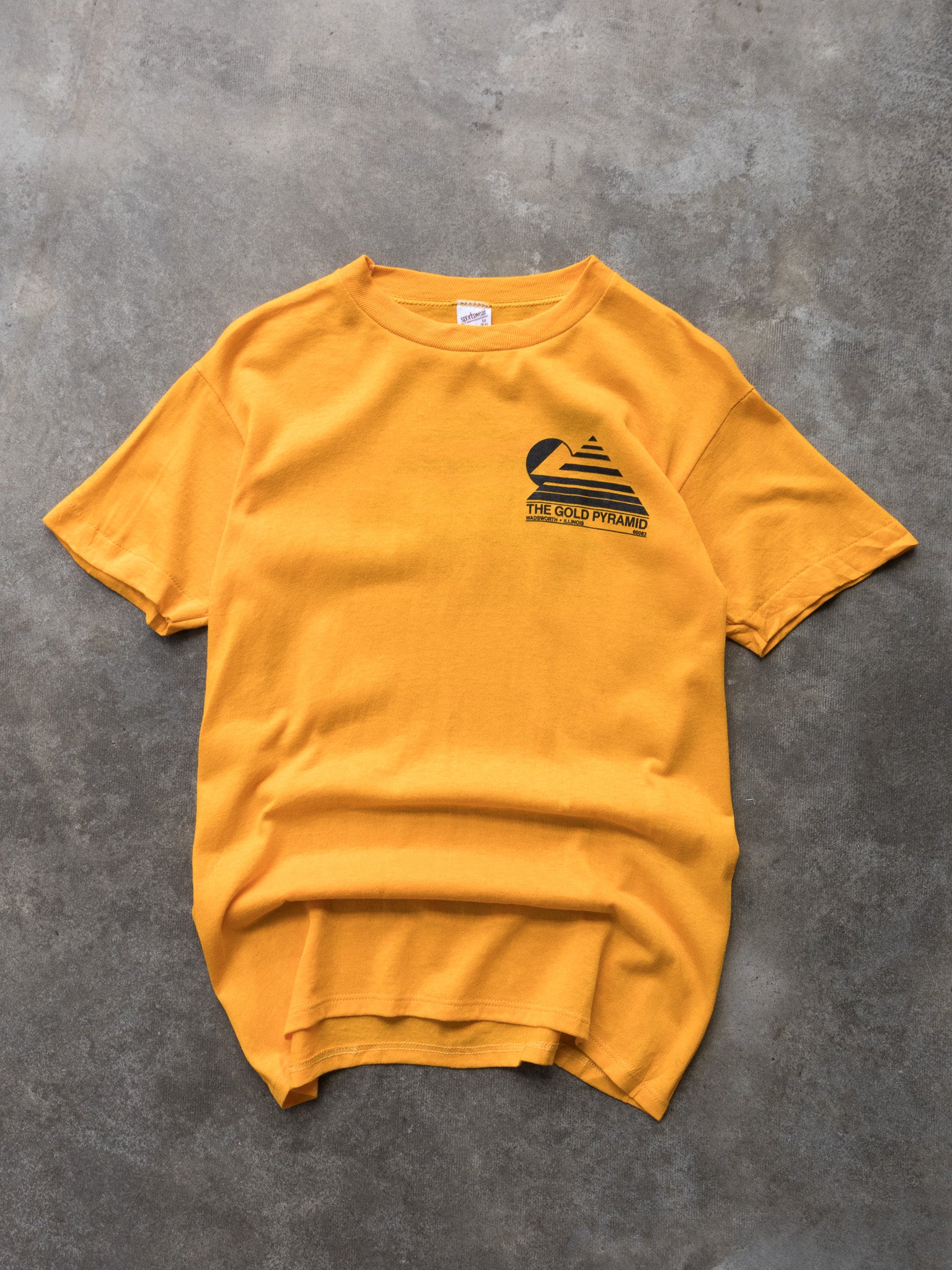 Vintage 80s Yellow The Gold Pyramid Tee (M)