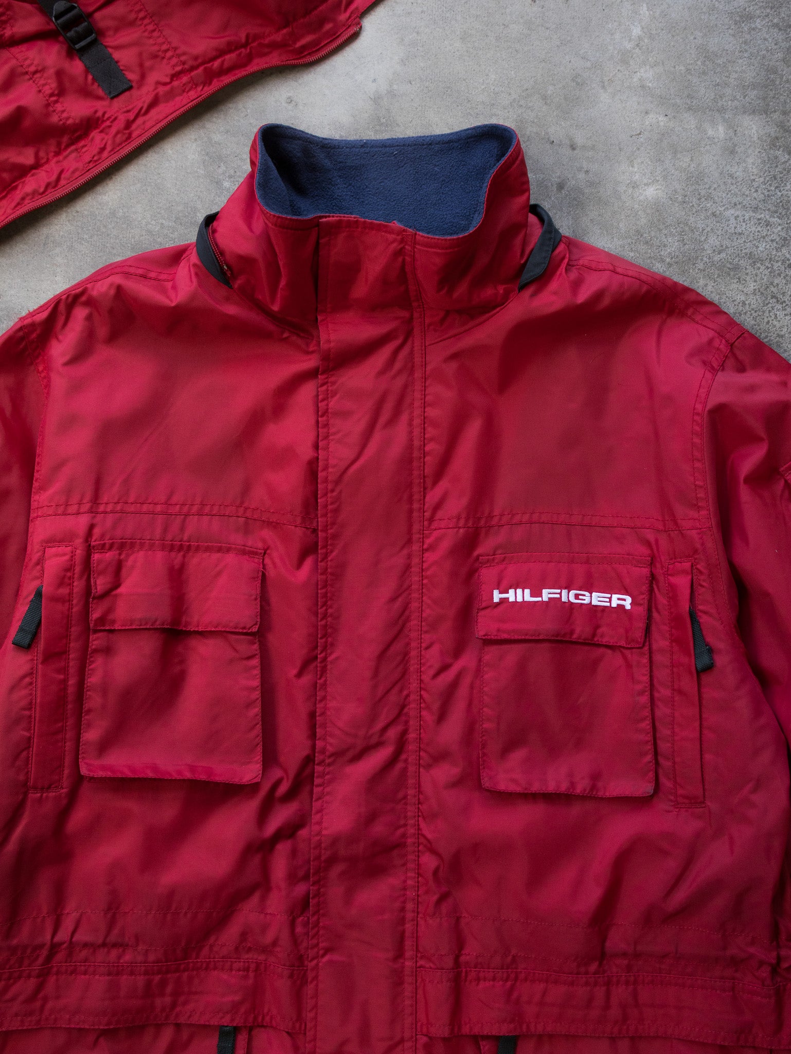 Vintage Red Tommy Hilfiger Utility Jacket (M)