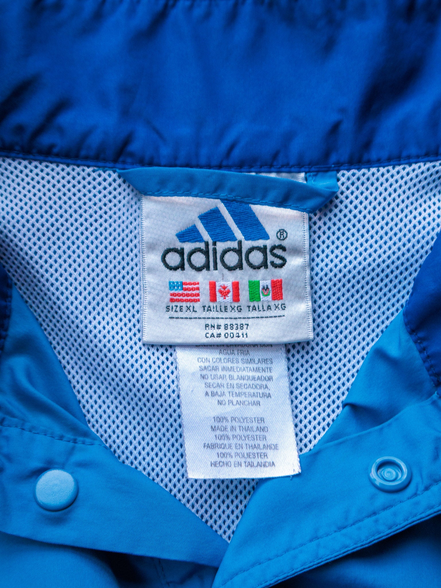 Vintage 90s Blue Adidas Jacket (XL)