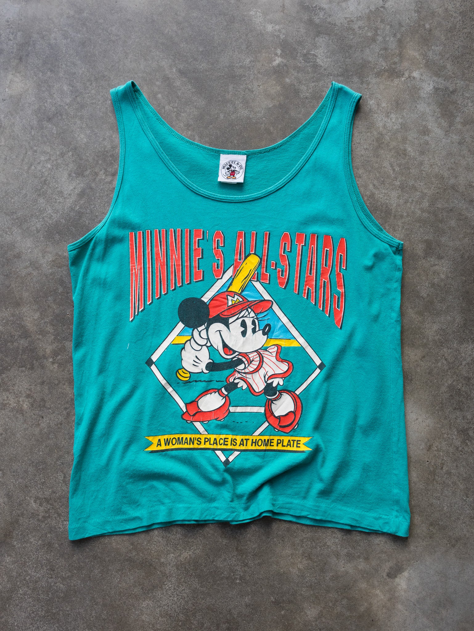 Vintage 90s Green Mickey & Co. Minnie's All-Stars Tank (M)