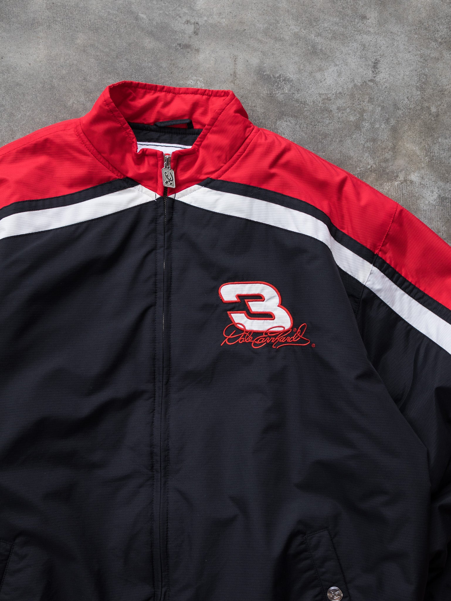 Vintage Black Dale Earnhardt NASCAR Jacket (XL)